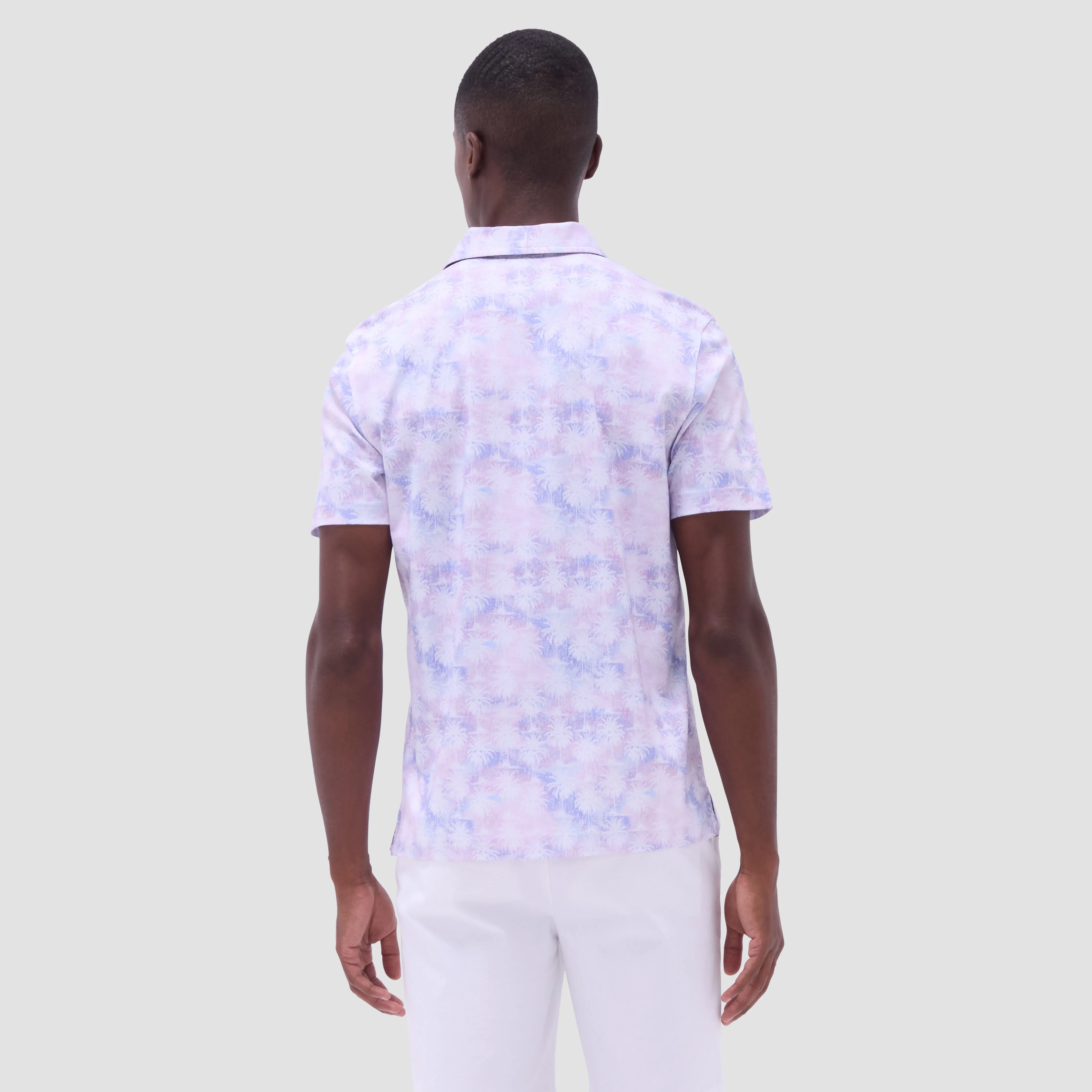 Hendrix Watercolor Palm Tree Polo Shirt sold by Bugatchi product image thumbnail 4