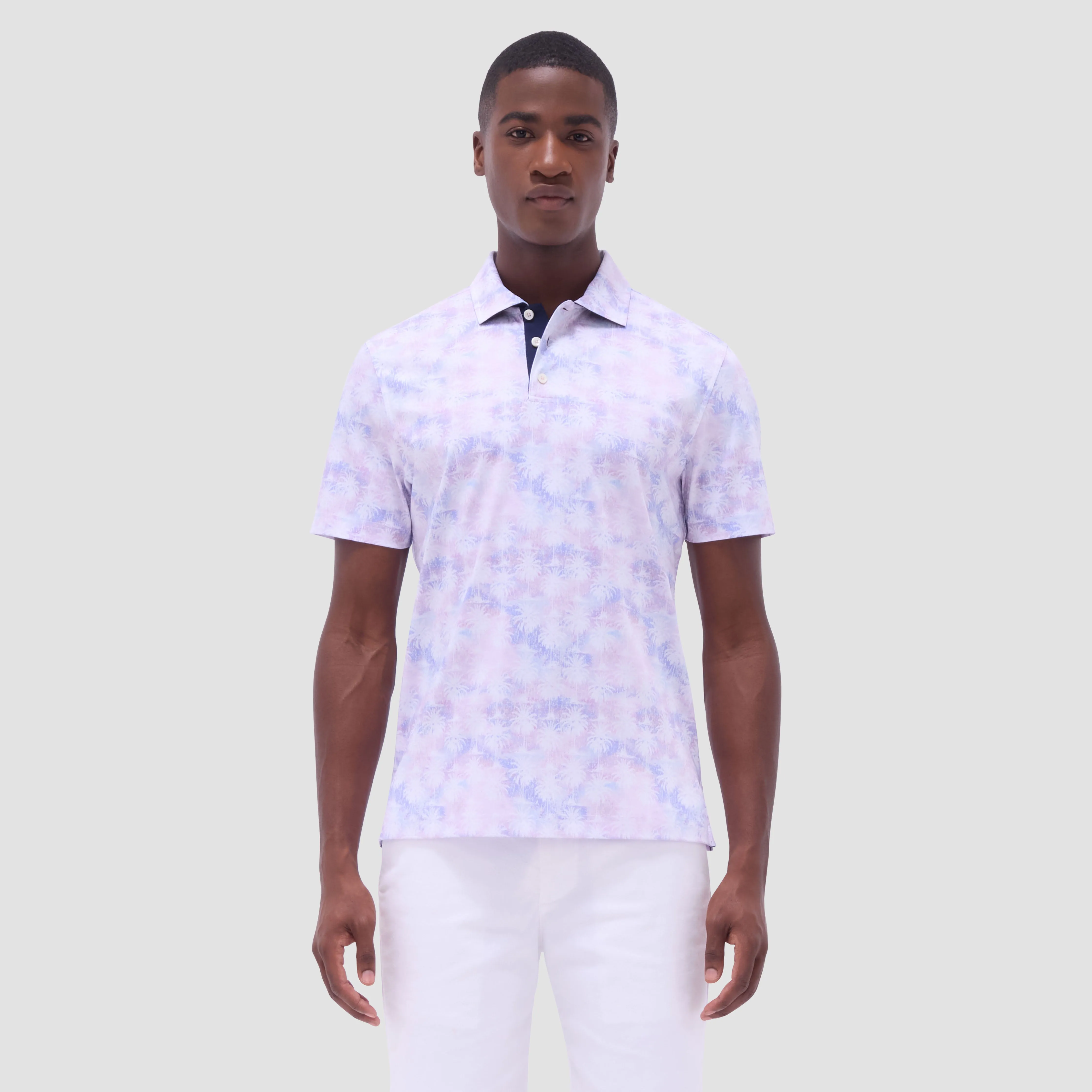 Hendrix Watercolor Palm Tree Polo Shirt sold by Bugatchi product image thumbnail 2
