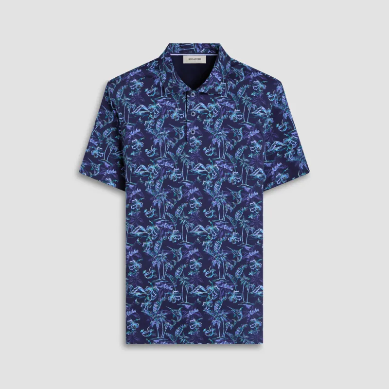 Hendrix Hawaiian Print Polo Shirt sold by Bugatchi