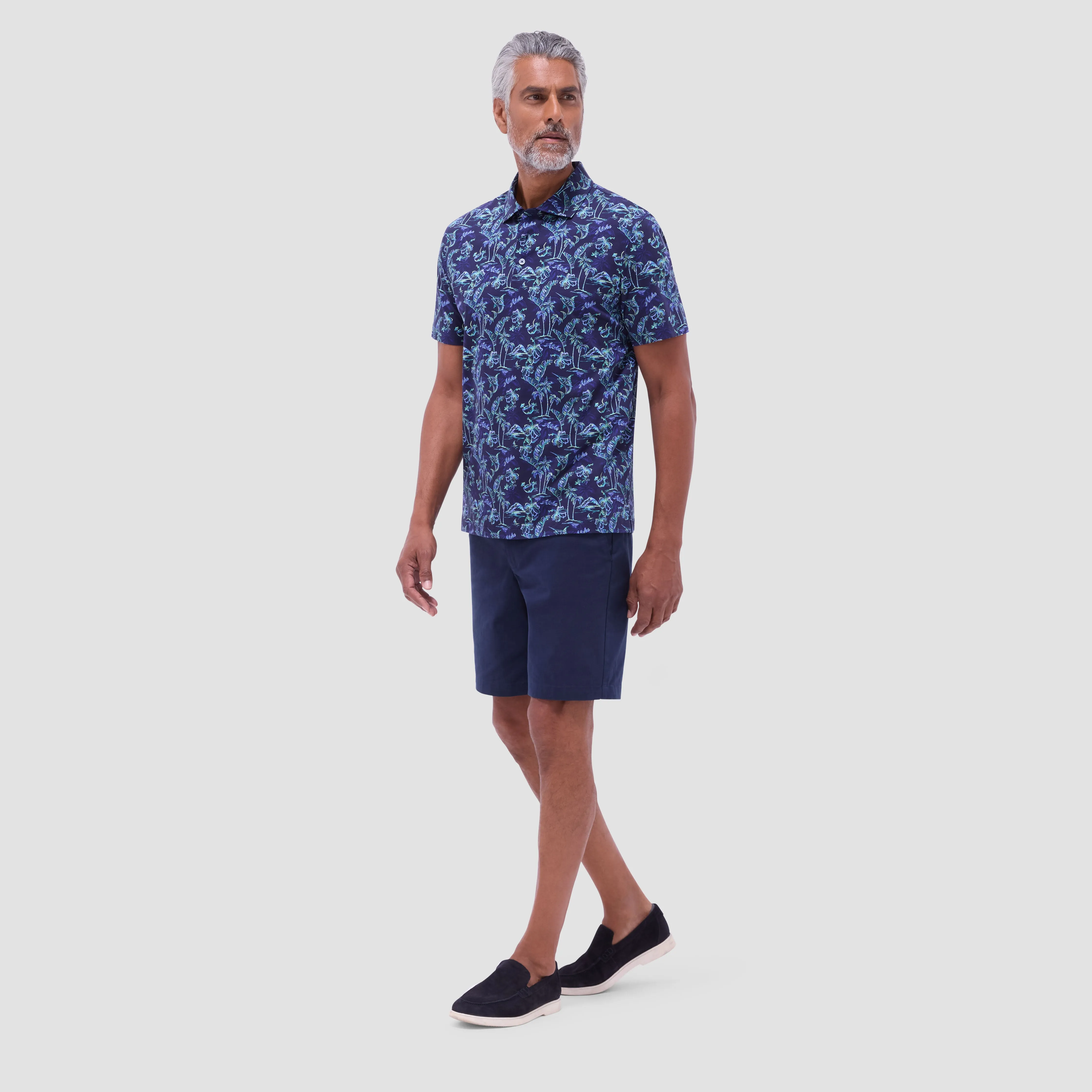 Hendrix Hawaiian Print Polo Shirt sold by Bugatchi product image thumbnail 5