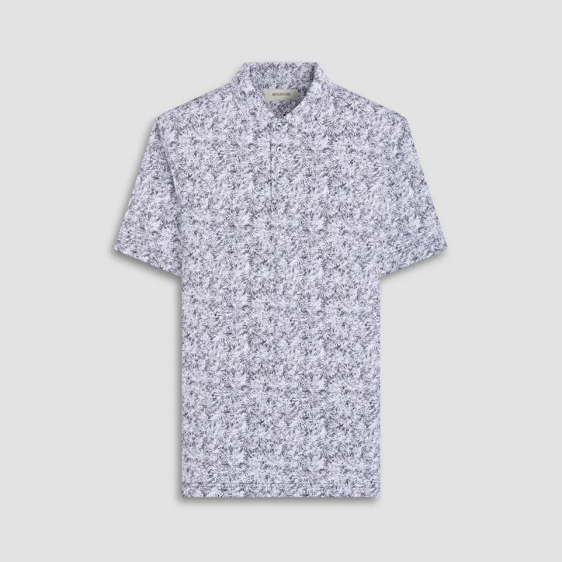 Victor Leaf Print OoohCotton Polo Shirt sold by Bugatchi