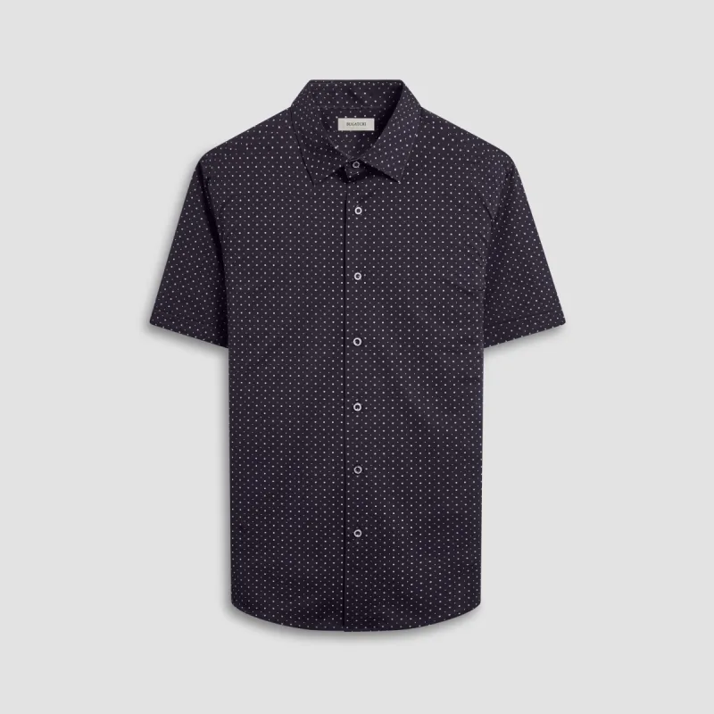Miles Geometric OoohCotton Short-Sleeve Shirt sold by Bugatchi