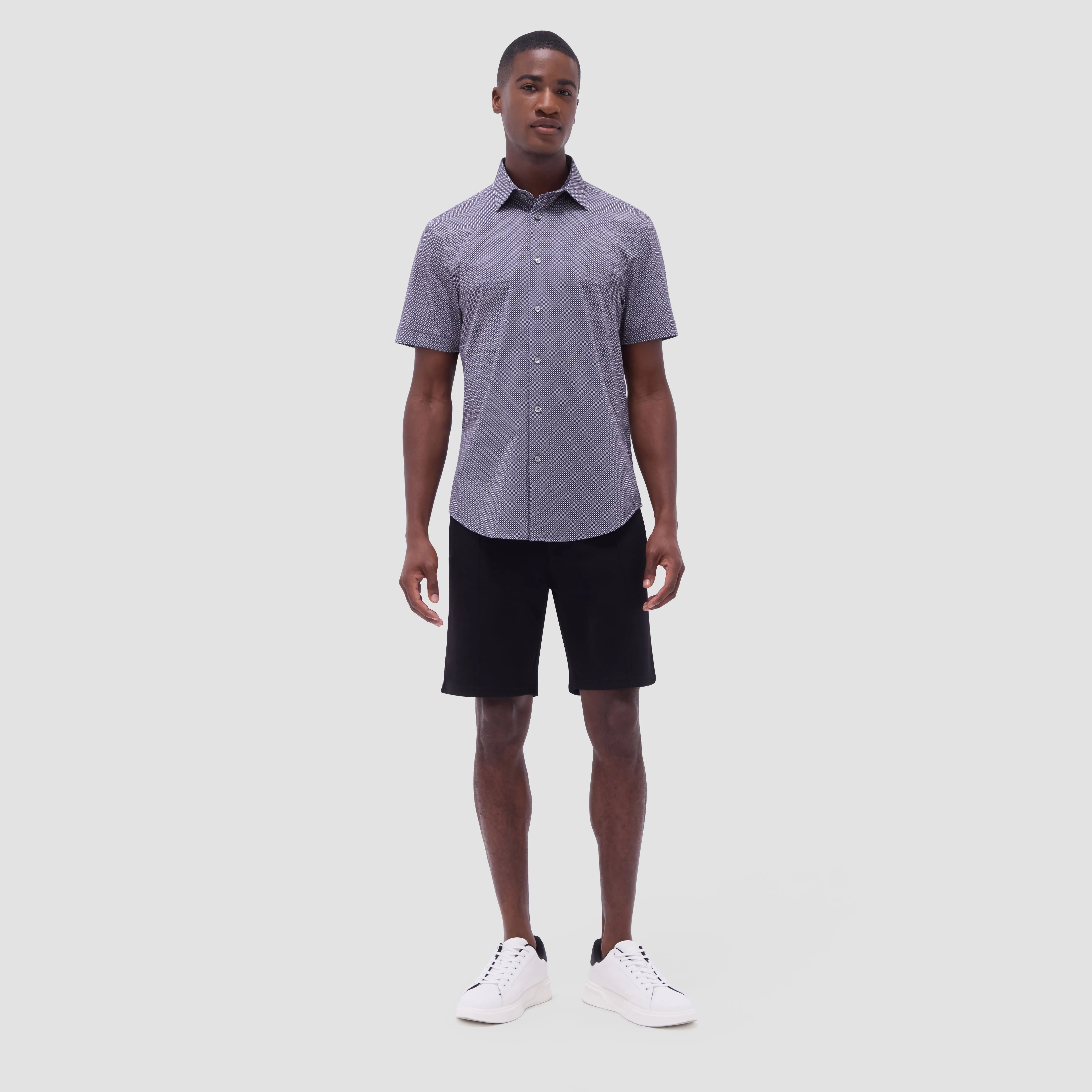 Miles Geometric OoohCotton Short-Sleeve Shirt sold by Bugatchi product image thumbnail 5