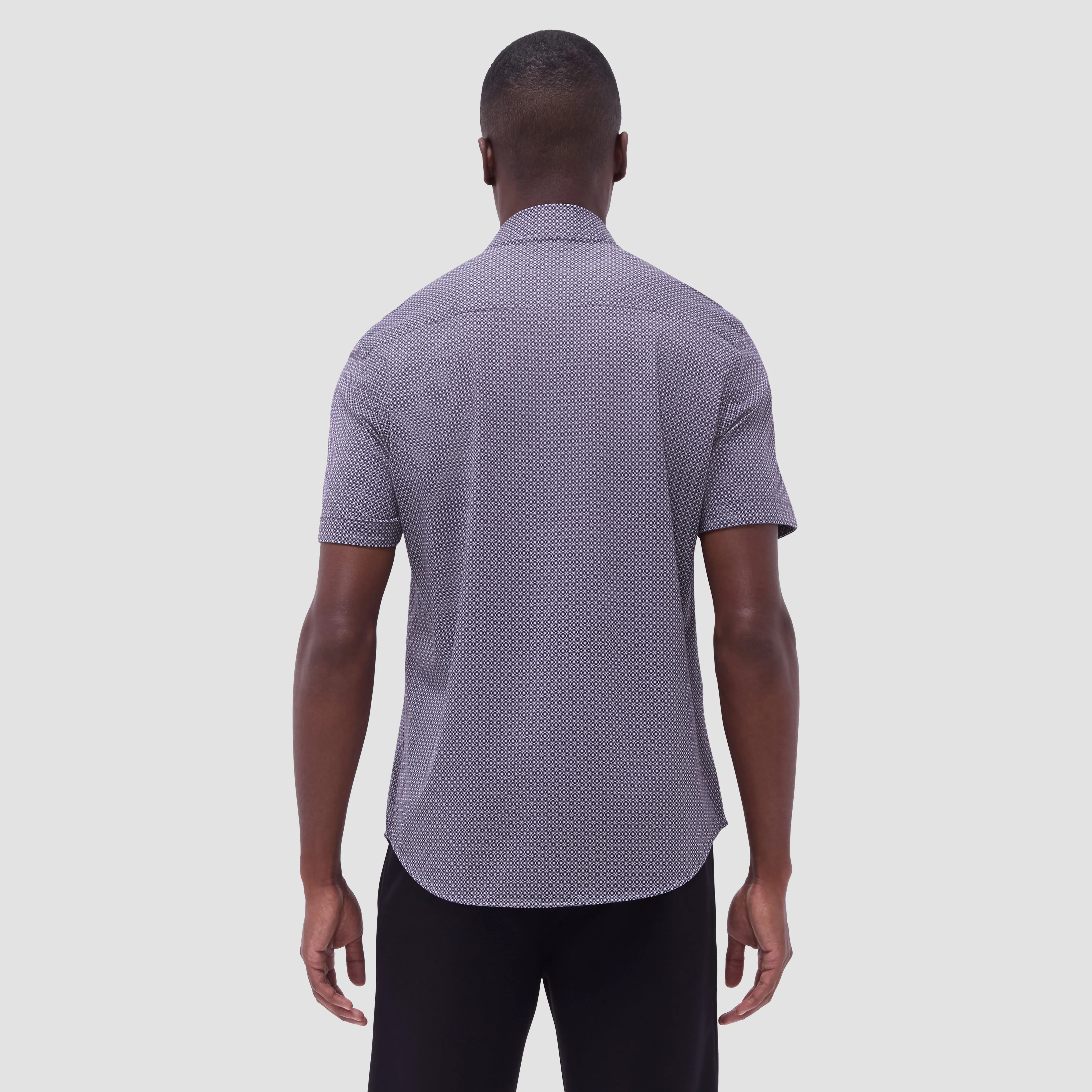 Miles Geometric OoohCotton Short-Sleeve Shirt sold by Bugatchi product image thumbnail 4
