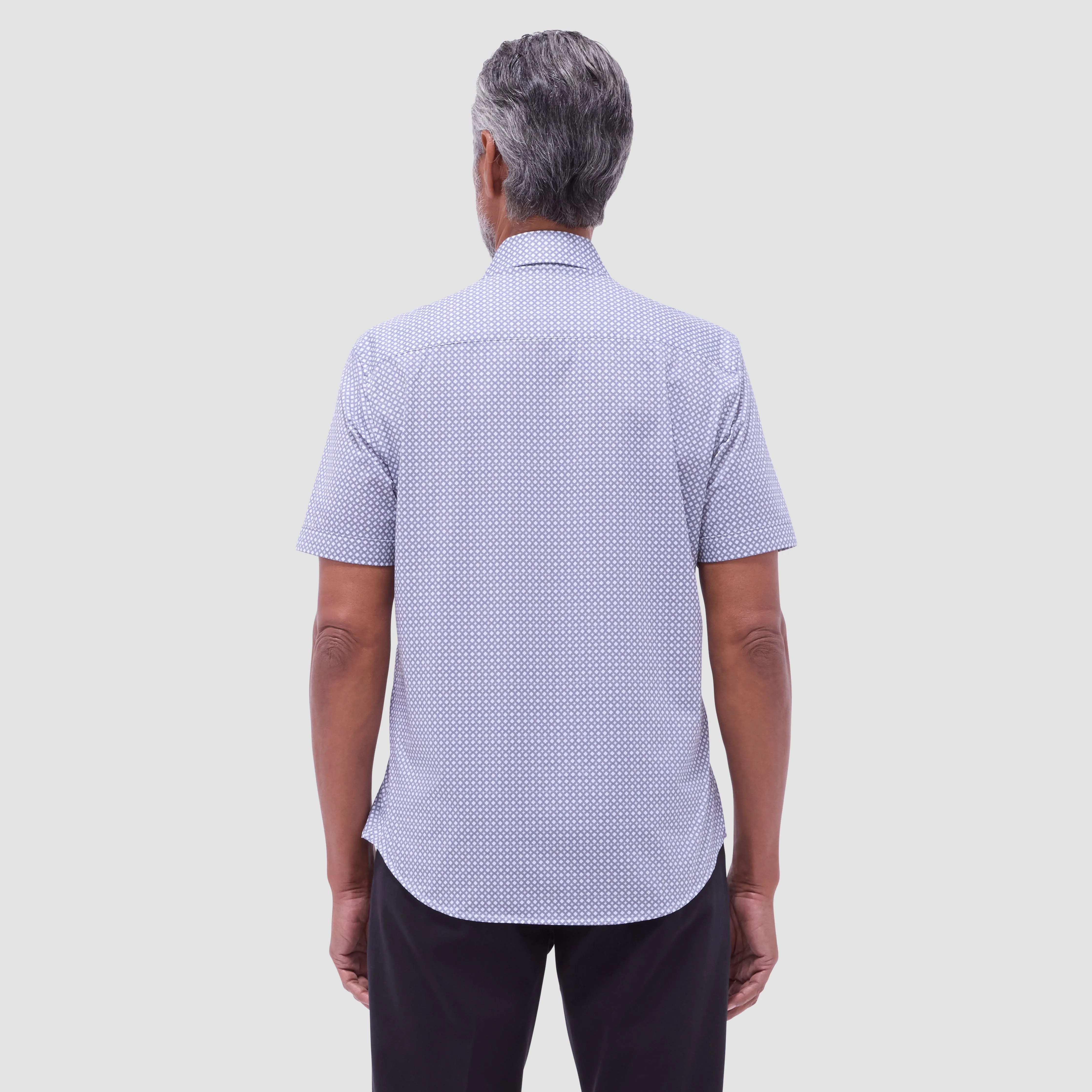 Miles Geometric OoohCotton Short-Sleeve Shirt sold by Bugatchi product image thumbnail 4