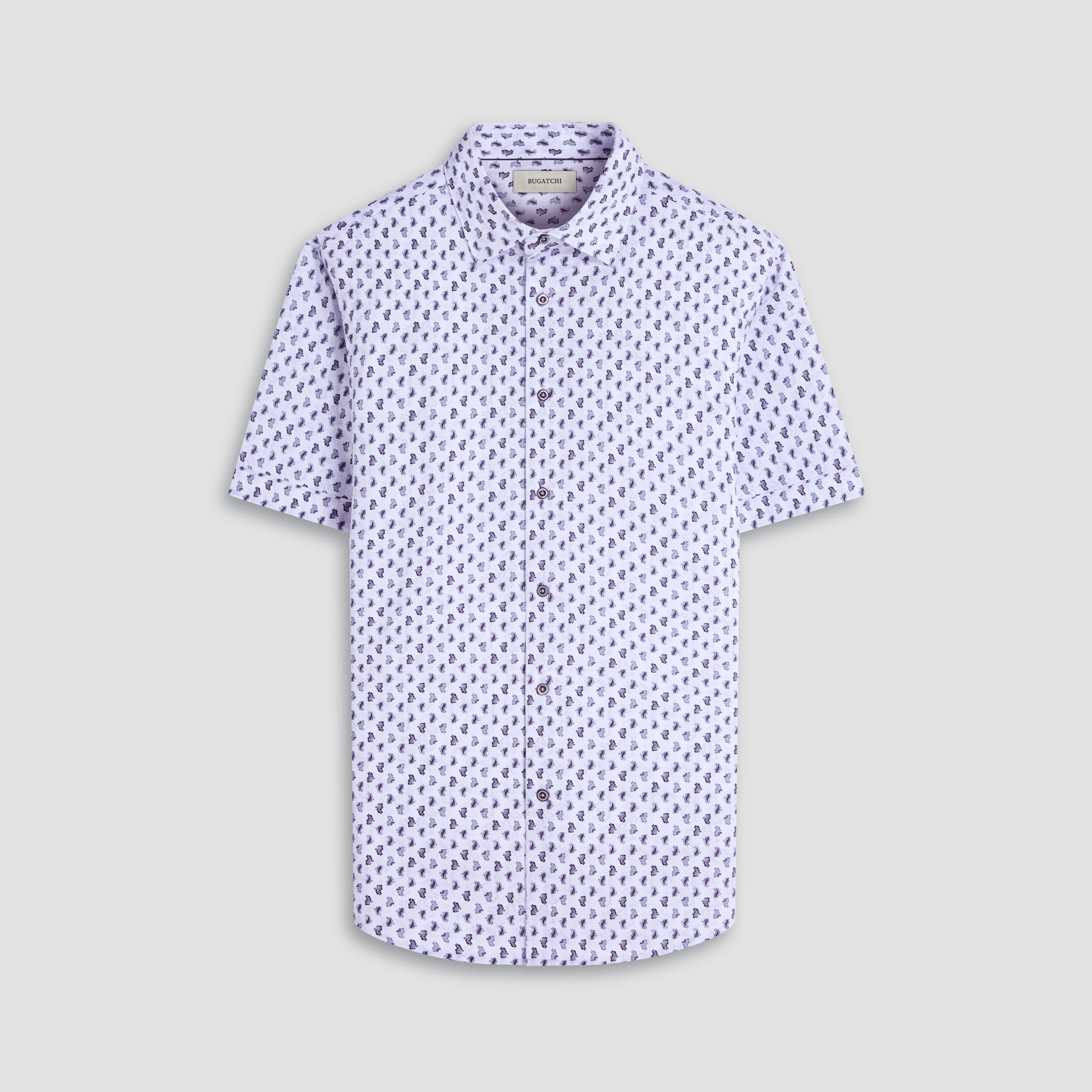 Miles Paisley OoohCotton Short-Sleeve Shirt sold by Bugatchi