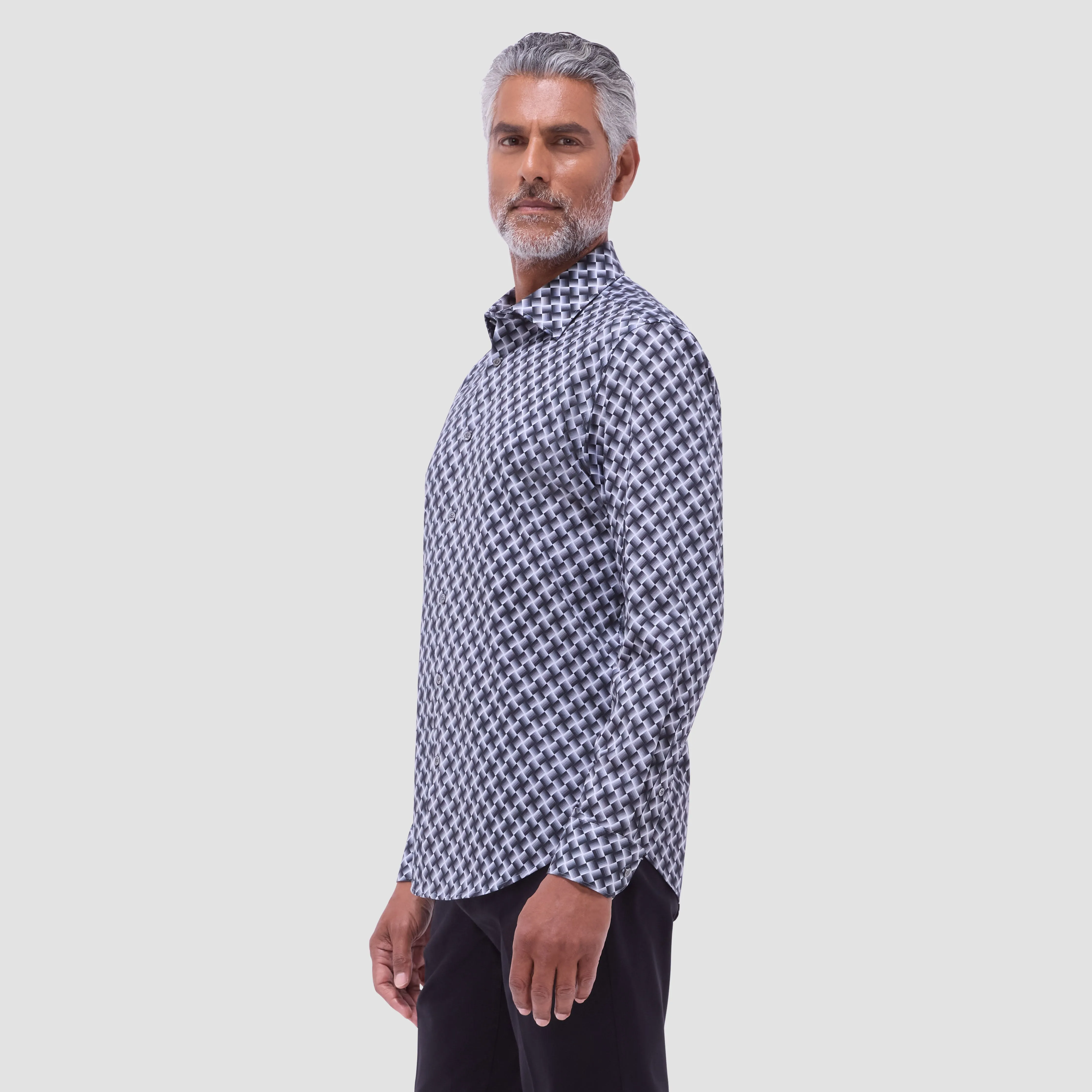 James Basketweave OoohCotton Shirt sold by Bugatchi product image thumbnail 3