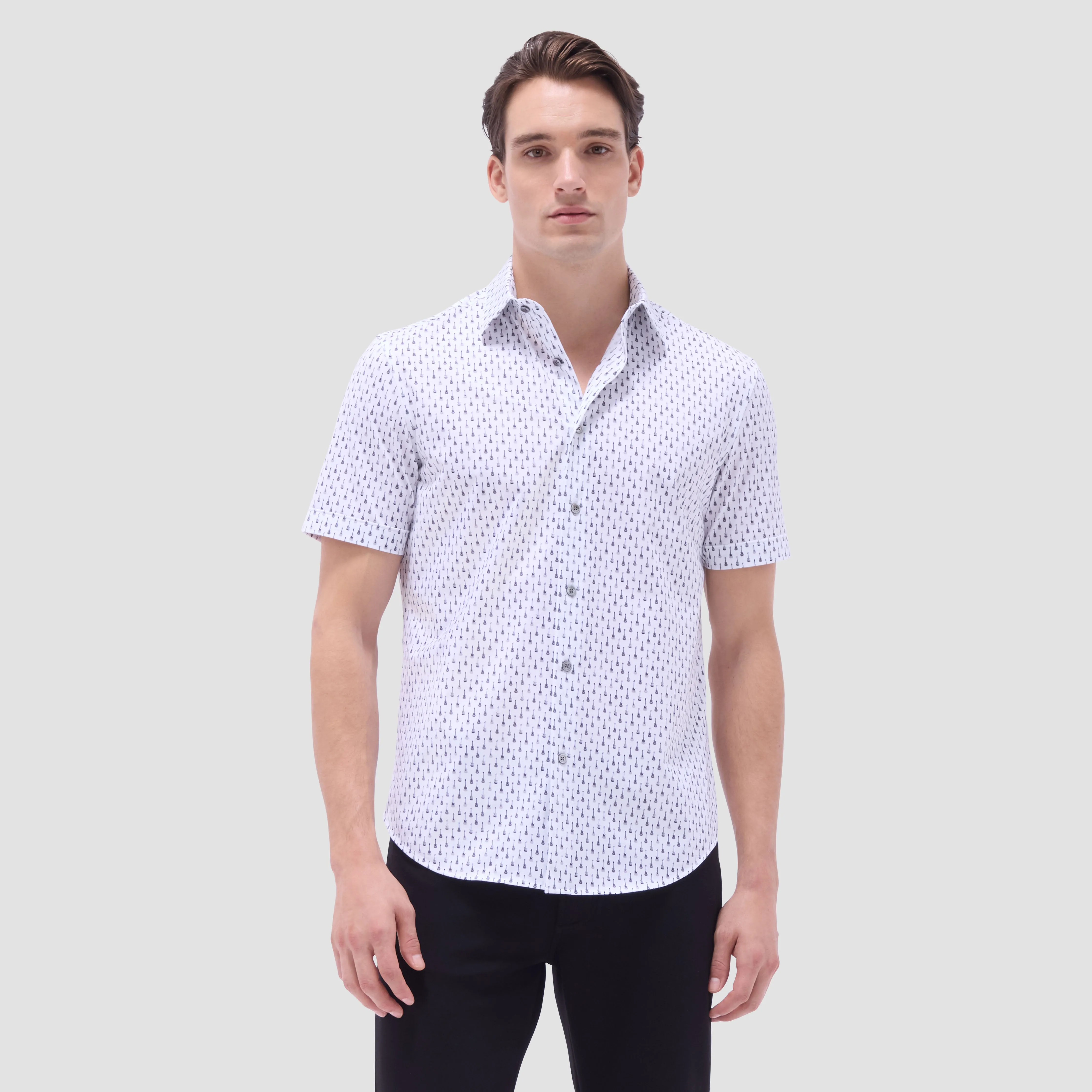 Miles Guitar OoohCotton Short-Sleeve Shirt sold by Bugatchi product image thumbnail 2