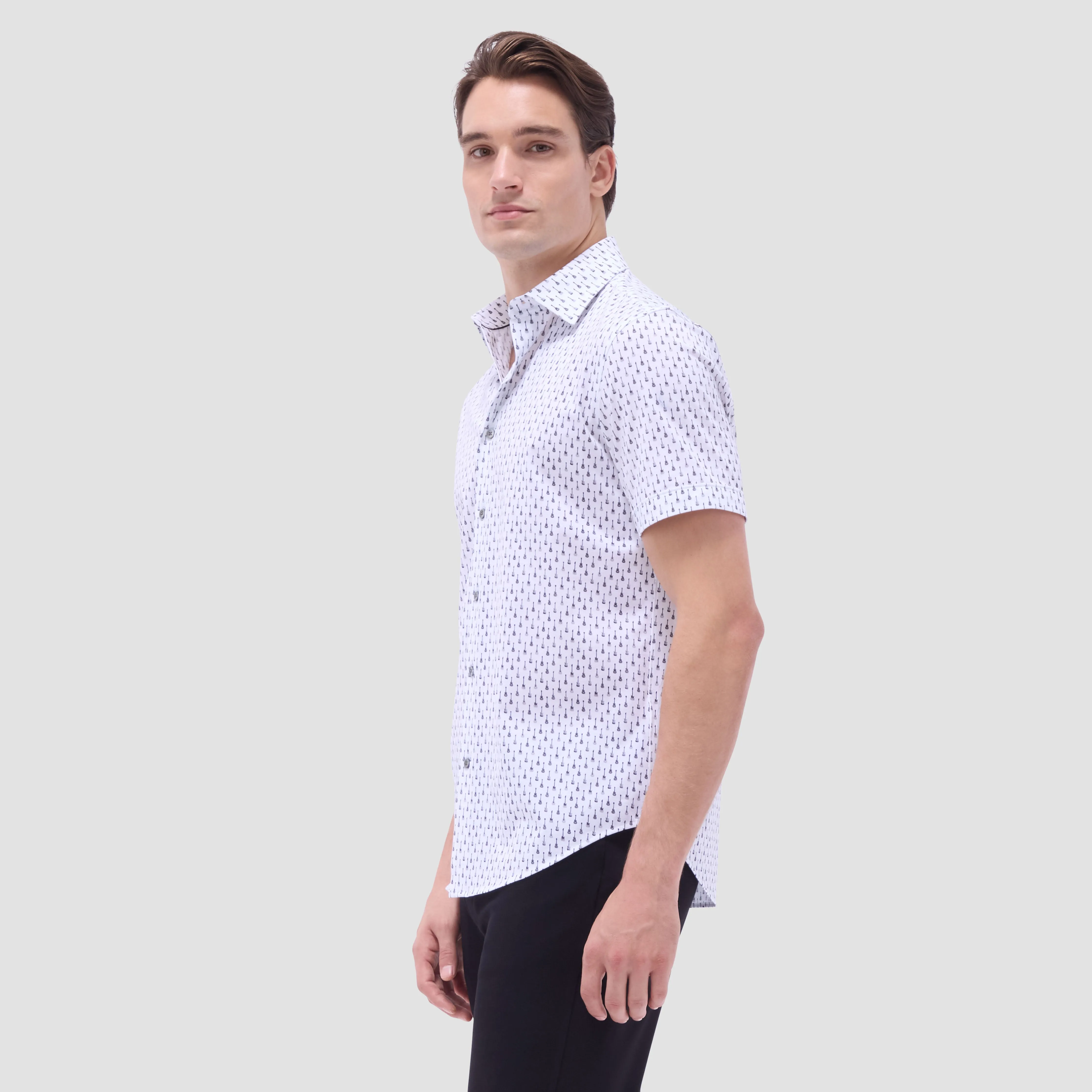 Miles Guitar OoohCotton Short-Sleeve Shirt sold by Bugatchi product image thumbnail 3