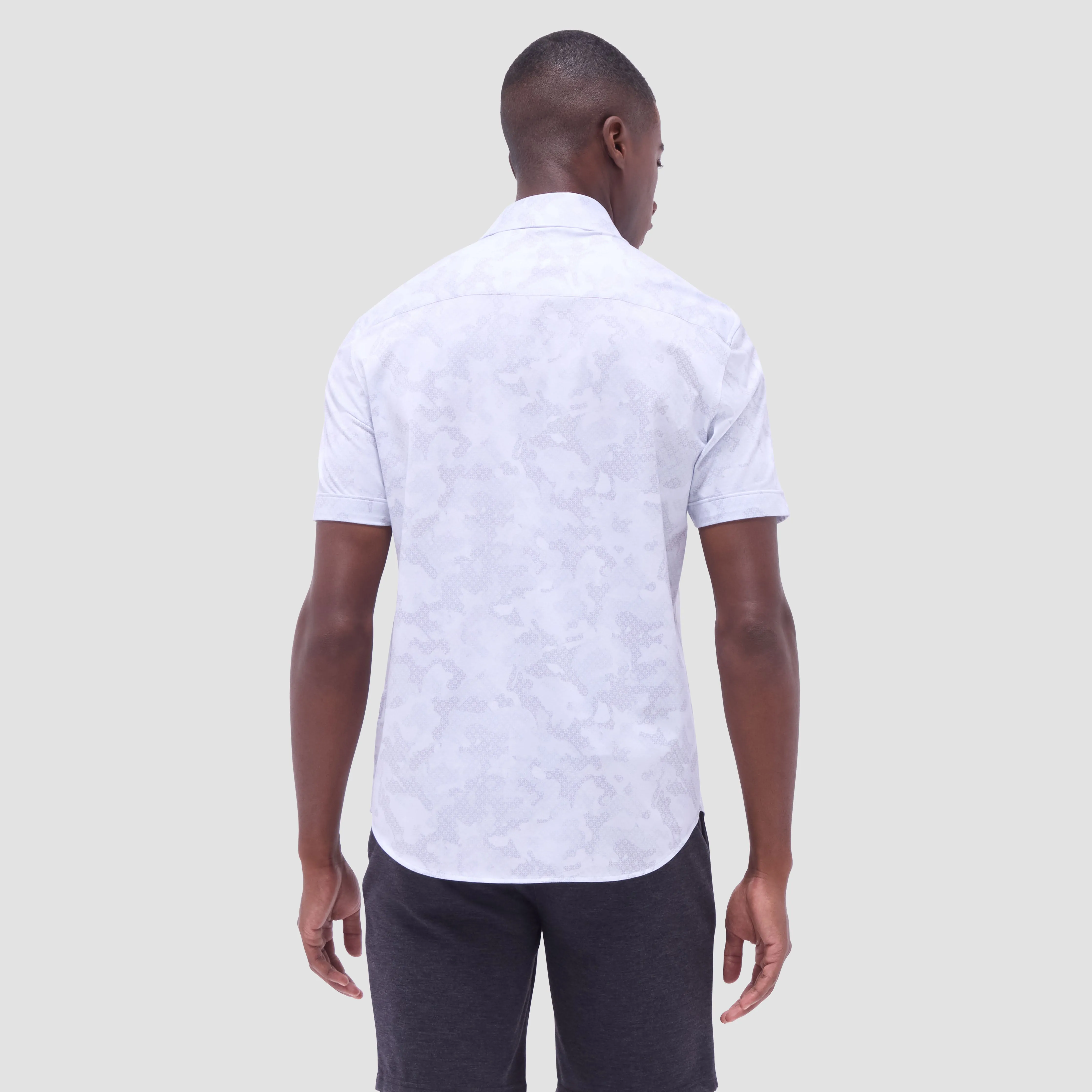 Miles Abstract OoohCotton Short-Sleeve Shirt sold by Bugatchi product image thumbnail 4