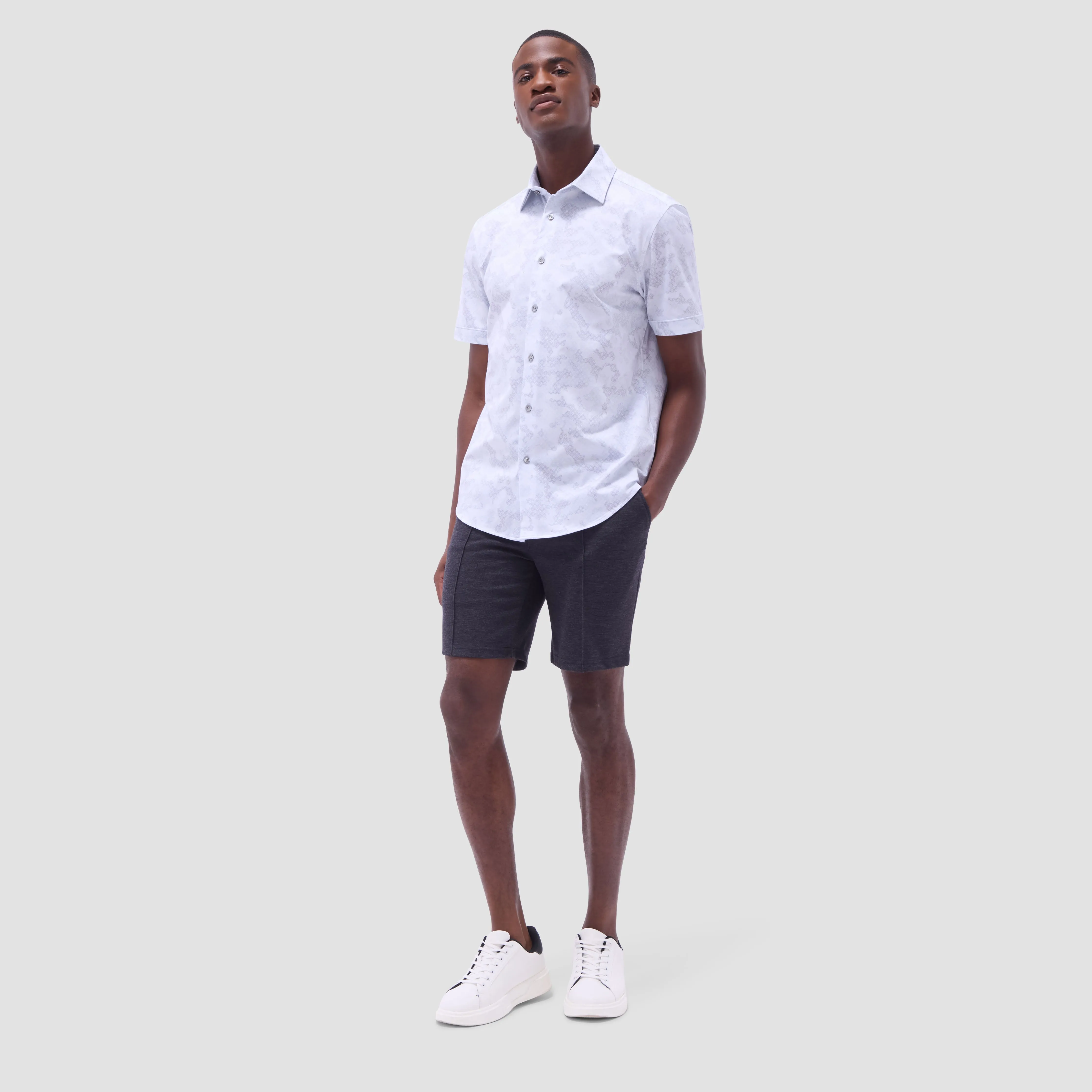 Miles Abstract OoohCotton Short-Sleeve Shirt sold by Bugatchi product image thumbnail 5