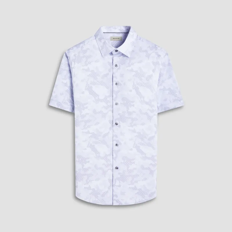 Miles Abstract OoohCotton Short-Sleeve Shirt sold by Bugatchi