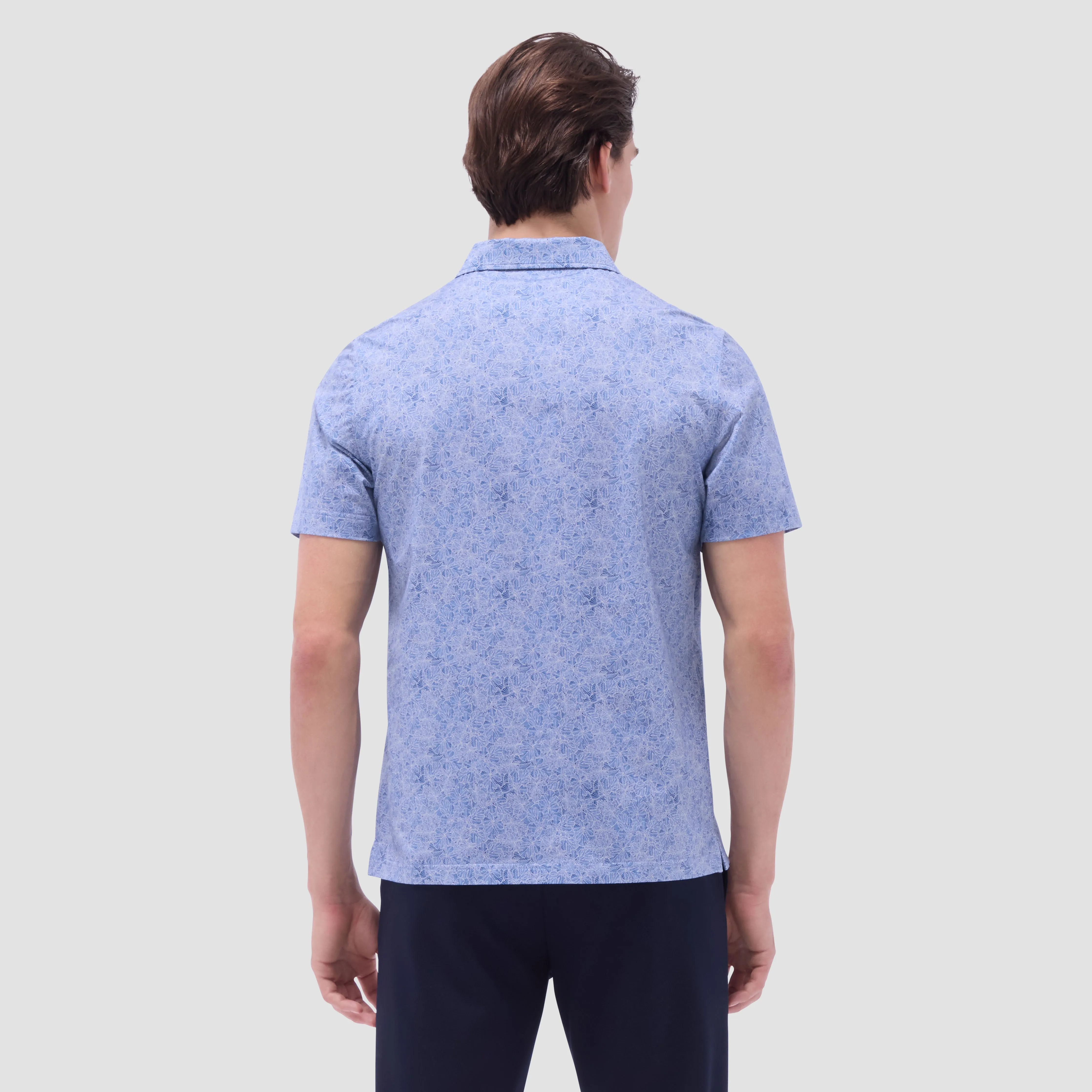 Victor Leaf Print OoohCotton Polo Shirt sold by Bugatchi product image thumbnail 4