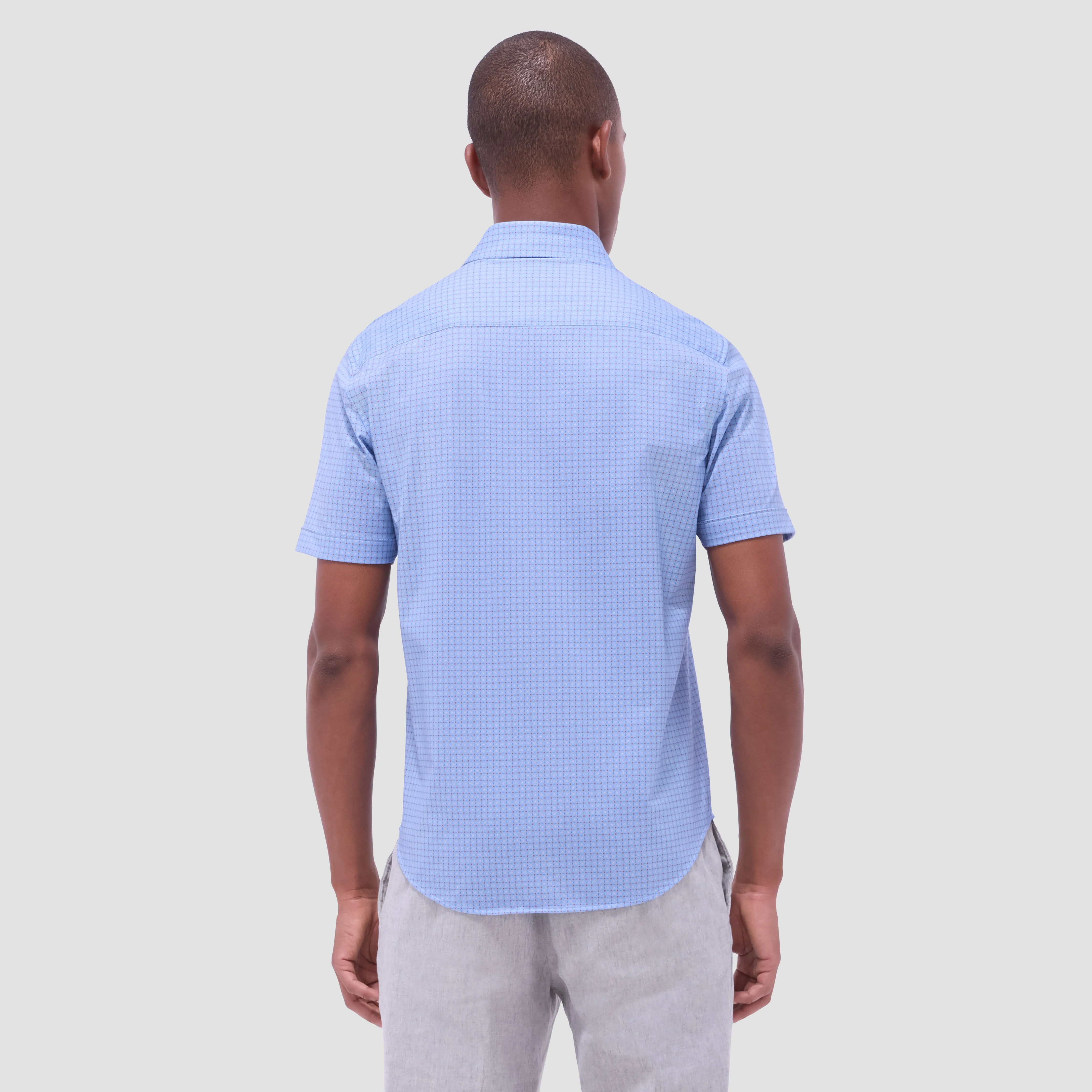 Miles Geometric OoohCotton Short-Sleeve Shirt sold by Bugatchi product image thumbnail 4