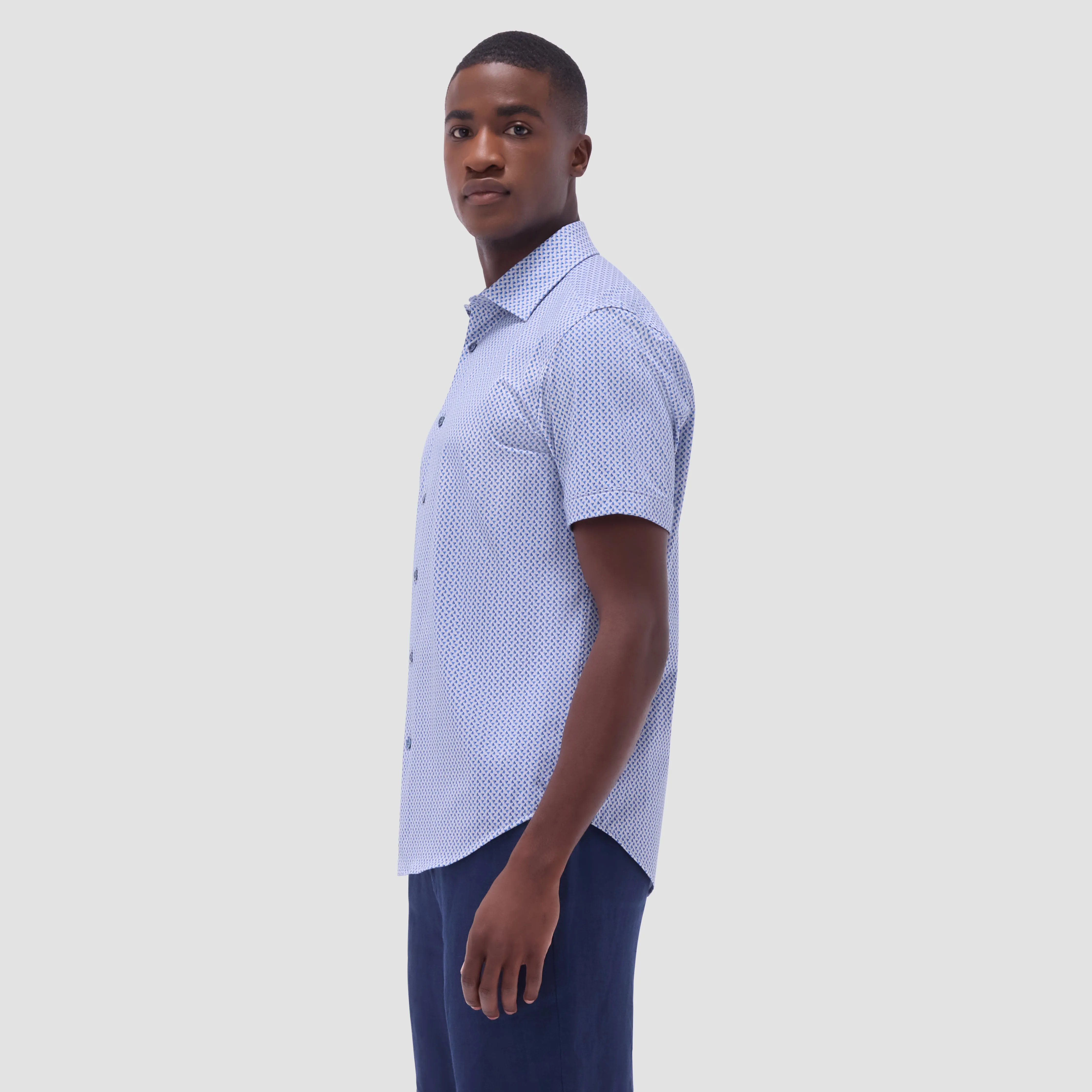 Miles Heart OoohCotton Short-Sleeve Shirt sold by Bugatchi product image thumbnail 3