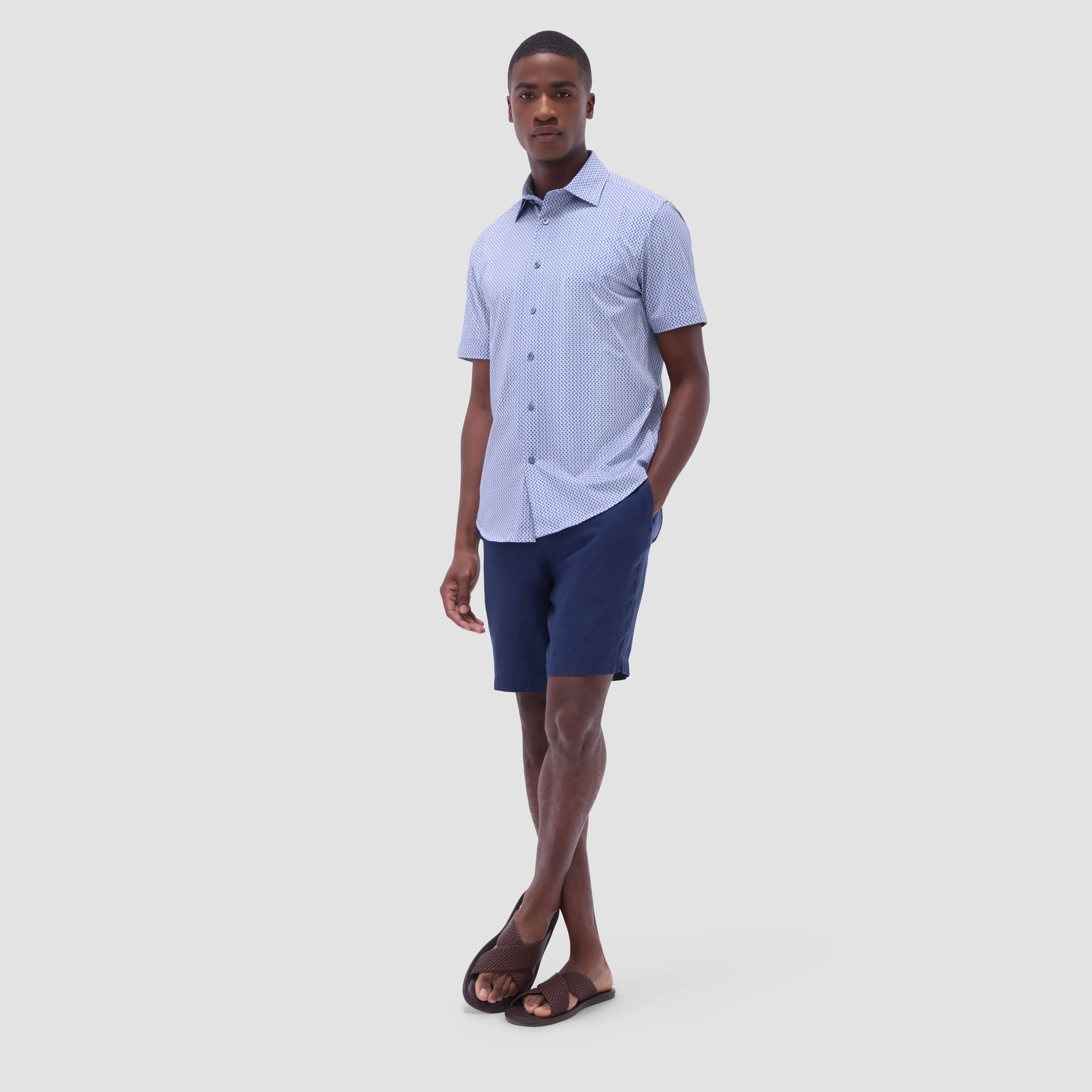Miles Heart OoohCotton Short-Sleeve Shirt sold by Bugatchi product image thumbnail 5