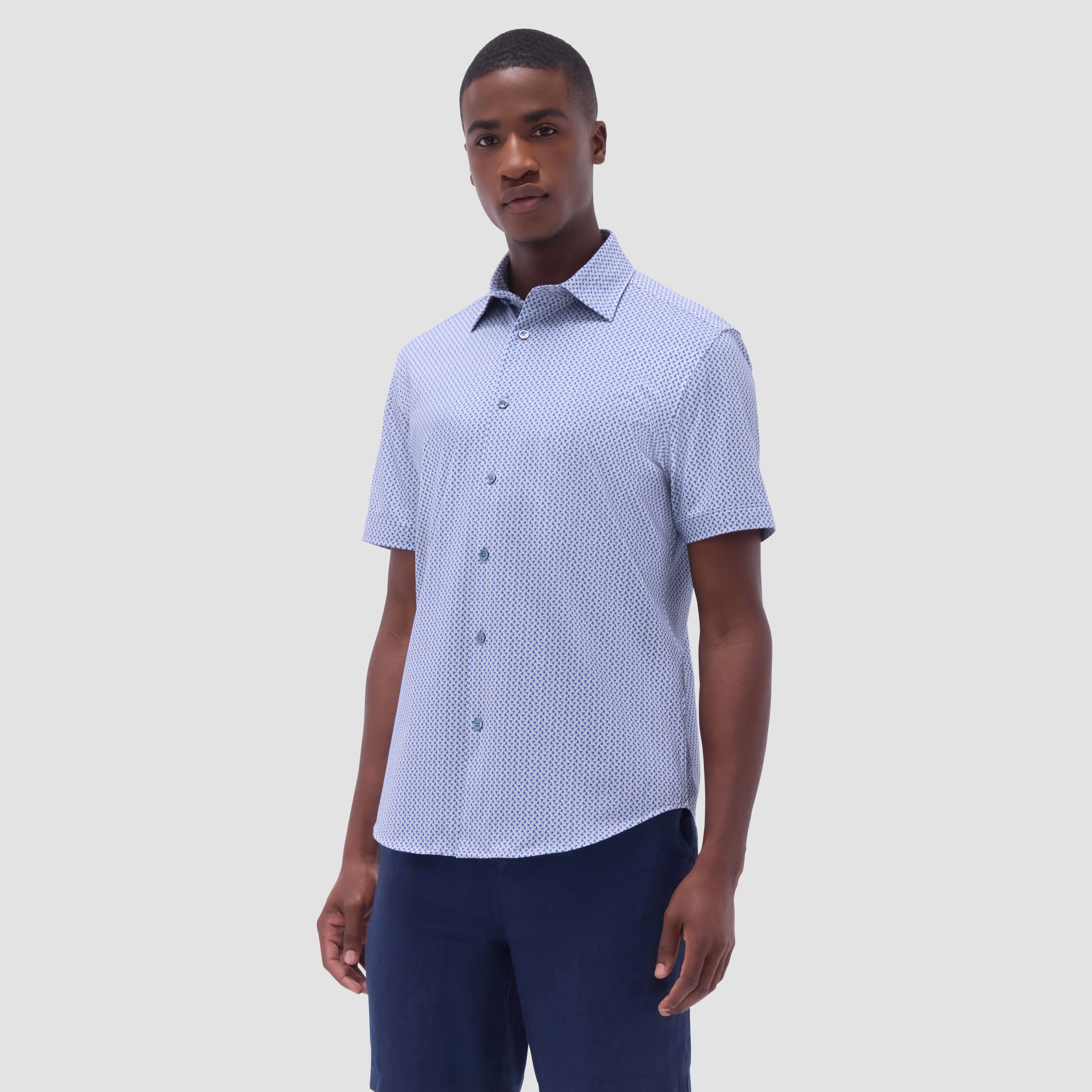 Miles Heart OoohCotton Short-Sleeve Shirt sold by Bugatchi product image thumbnail 2