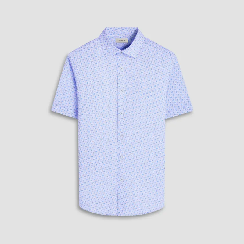 Miles Geometric OoohCotton Short-Sleeve Shirt sold by Bugatchi
