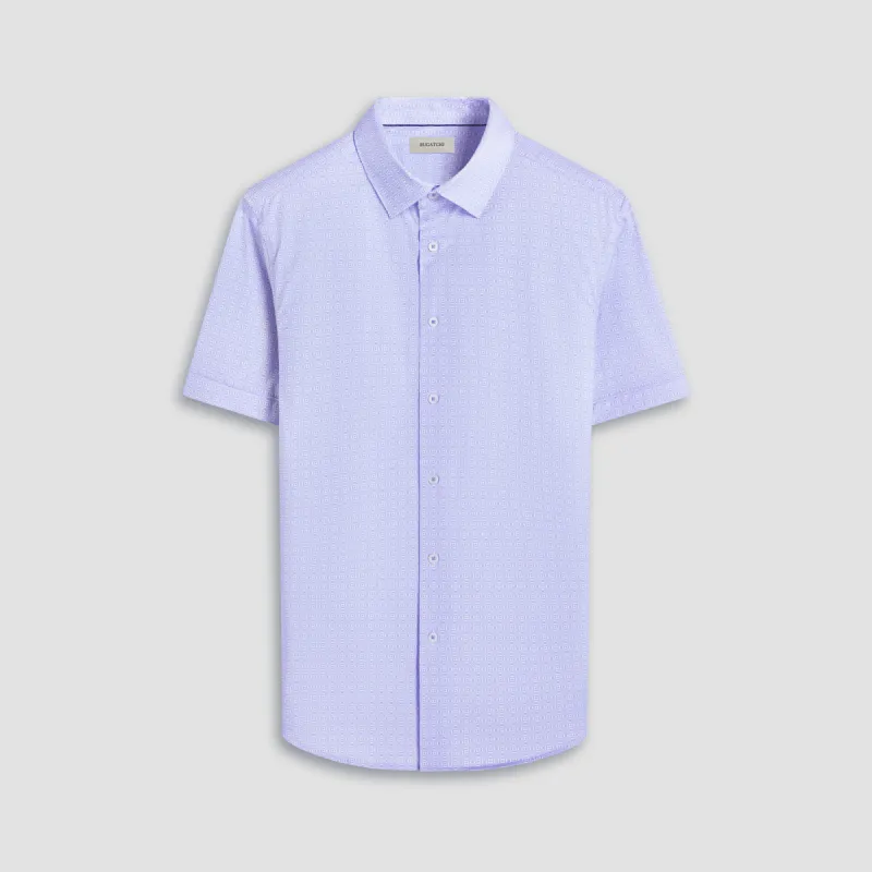 Miles Geometric OoohCotton Short-Sleeve Shirt sold by Bugatchi