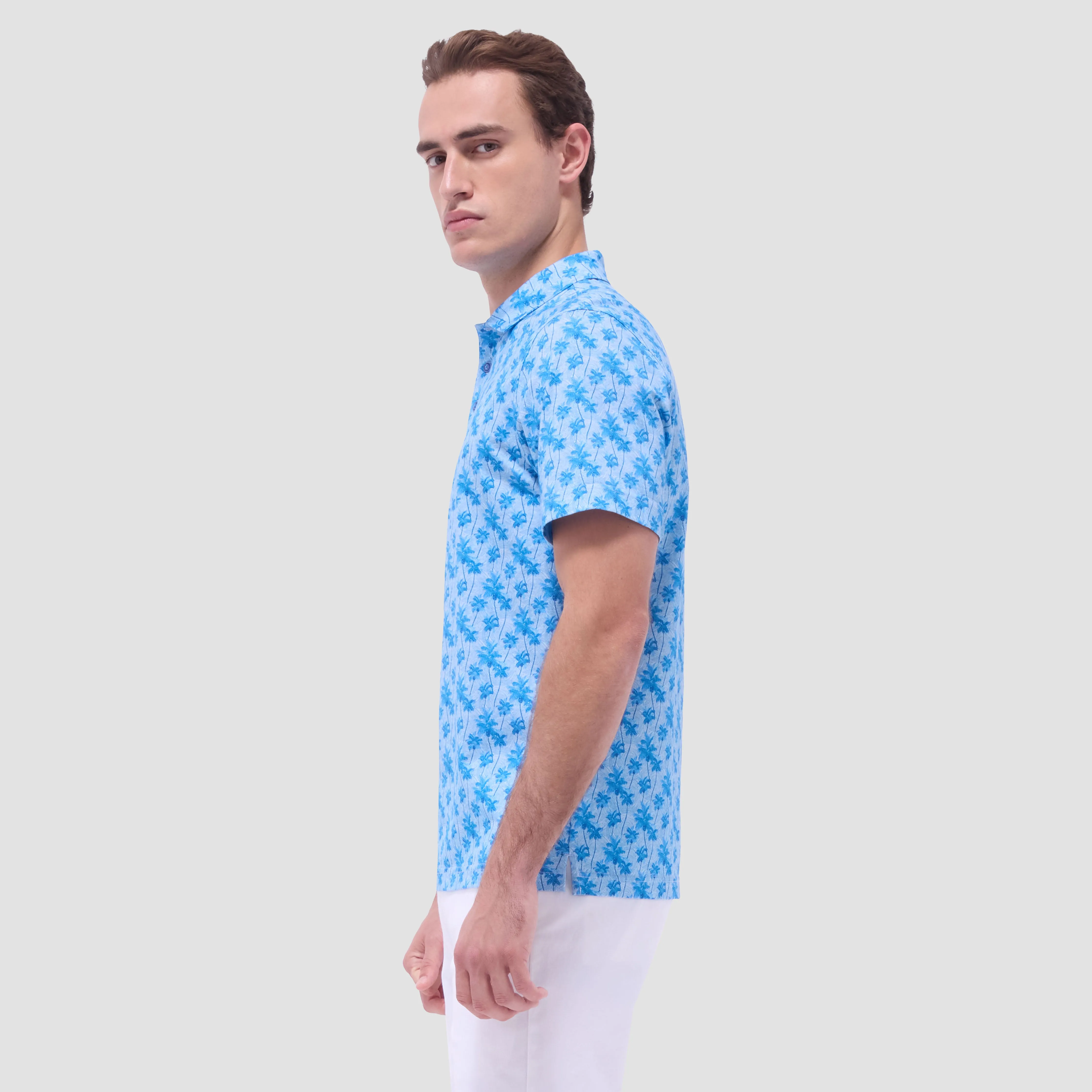 Victor Palm Tree OoohCotton Polo Shirt sold by Bugatchi product image thumbnail 3