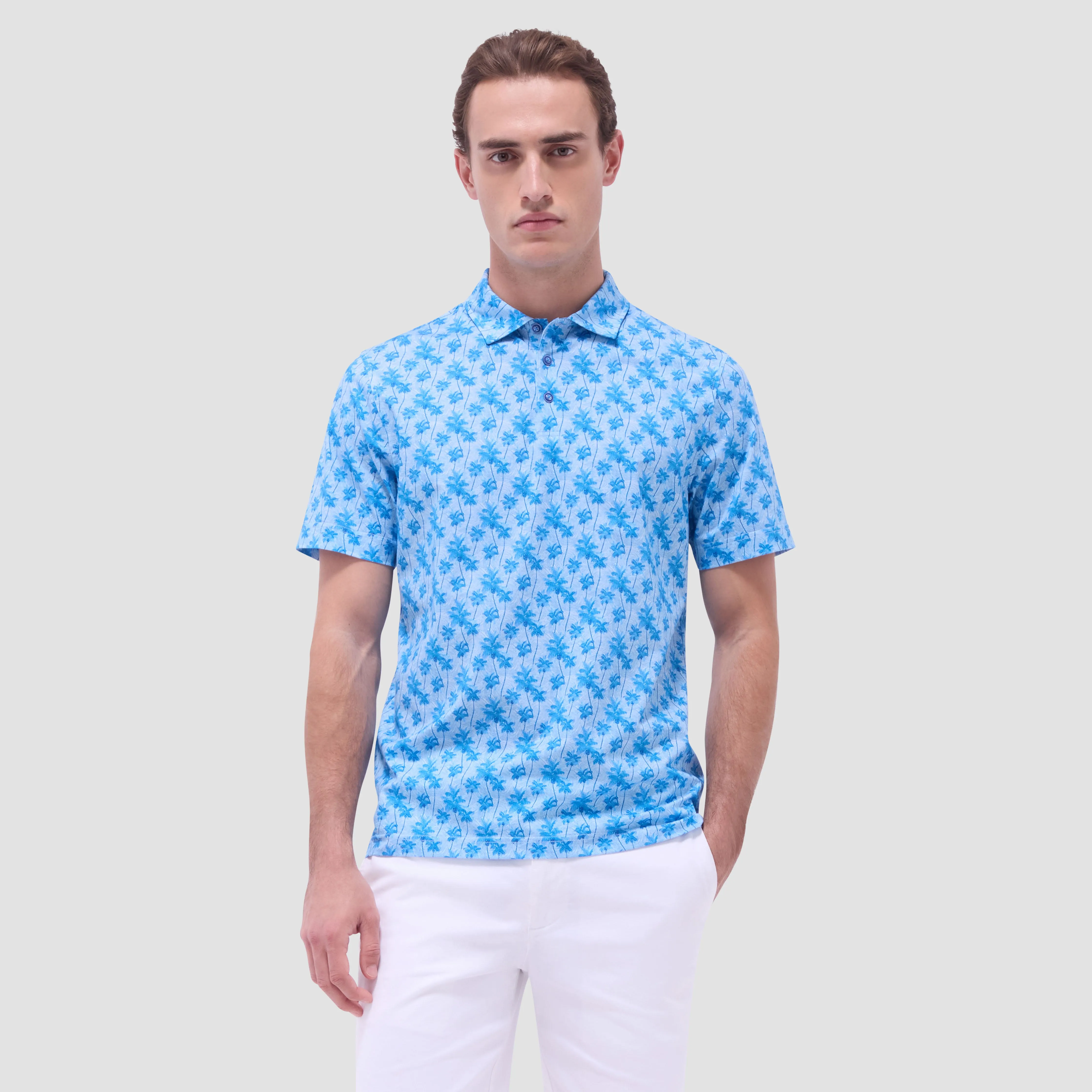 Victor Palm Tree OoohCotton Polo Shirt sold by Bugatchi product image thumbnail 2