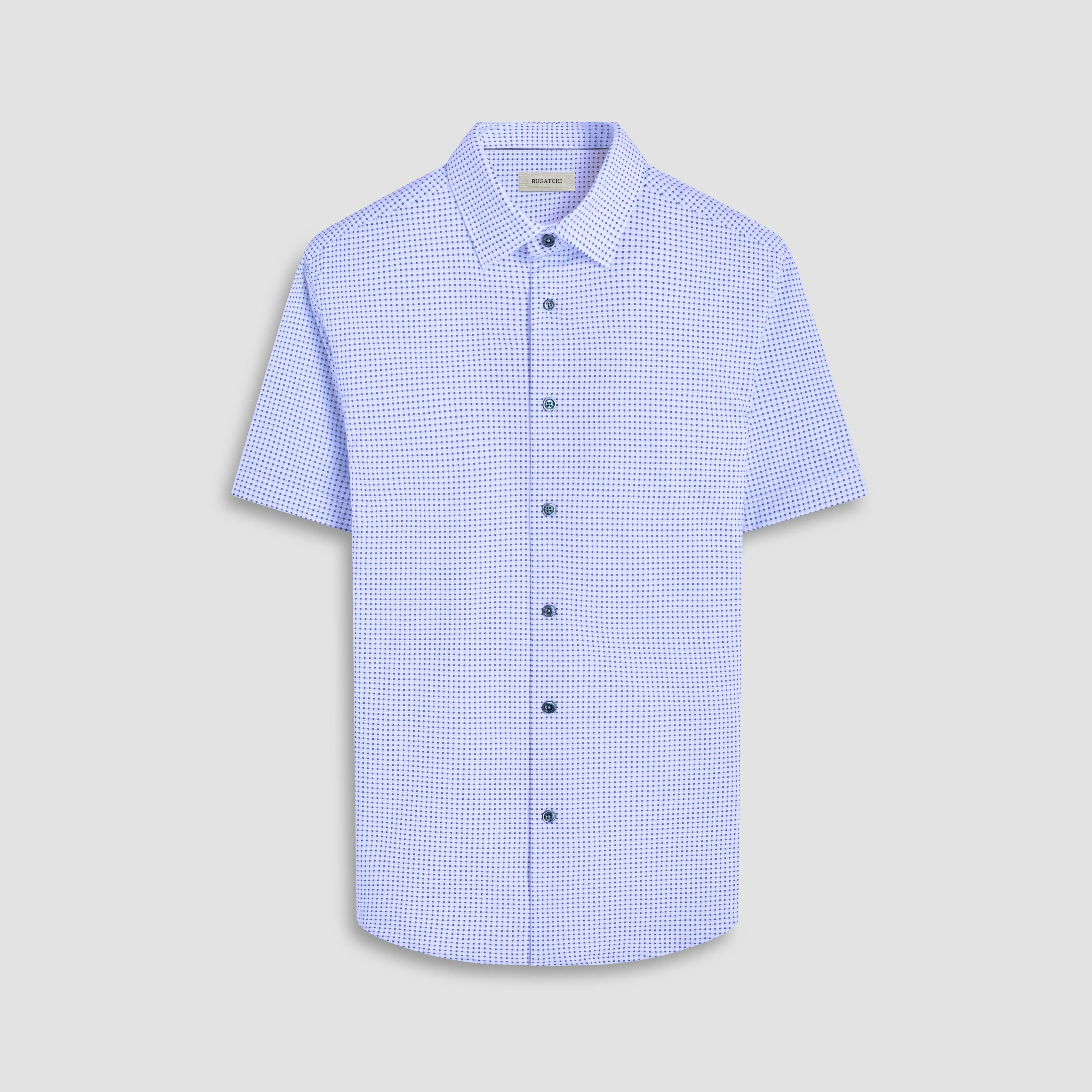 Miles Geometric OoohCotton Short-Sleeve Shirt sold by Bugatchi