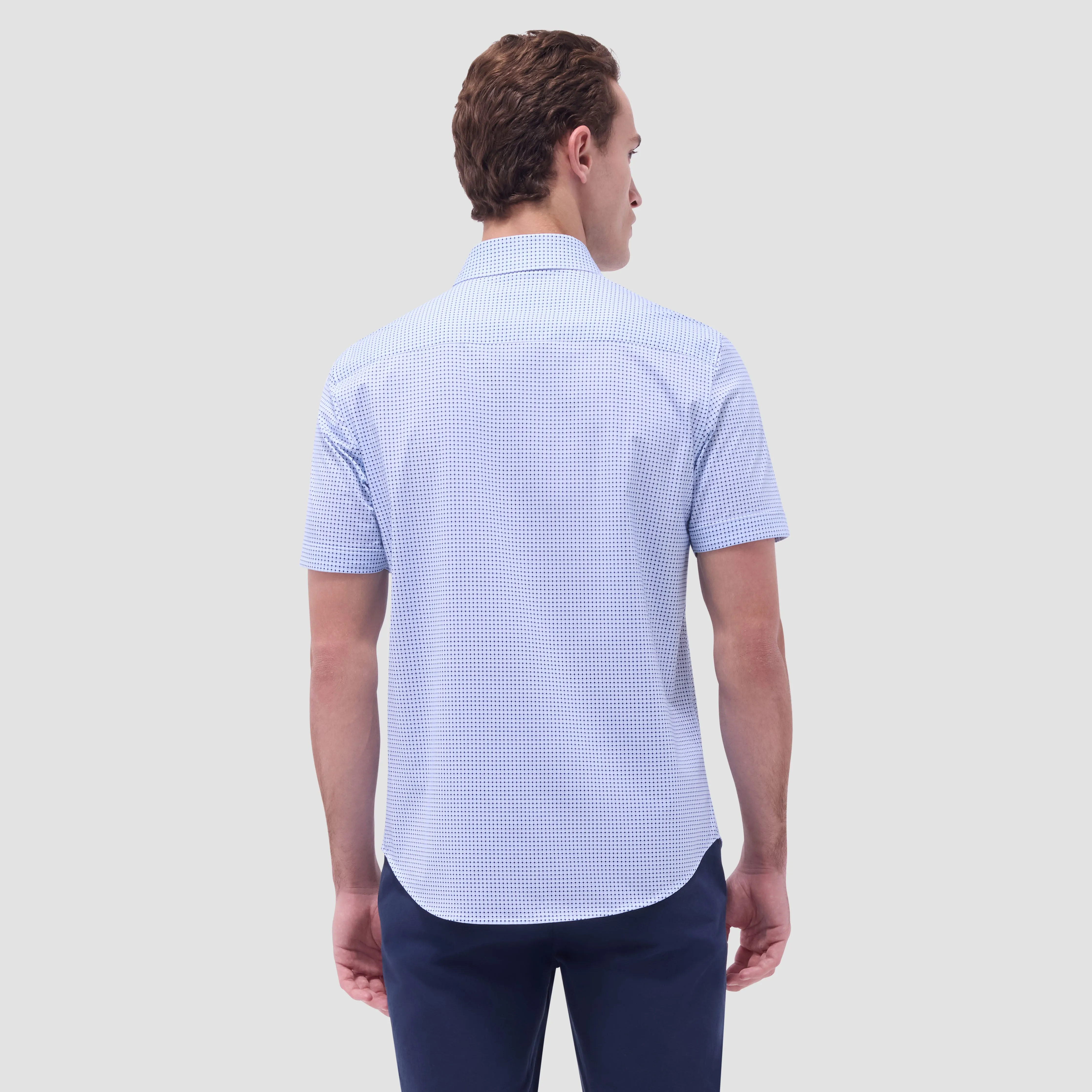 Miles Geometric OoohCotton Short-Sleeve Shirt sold by Bugatchi product image thumbnail 4