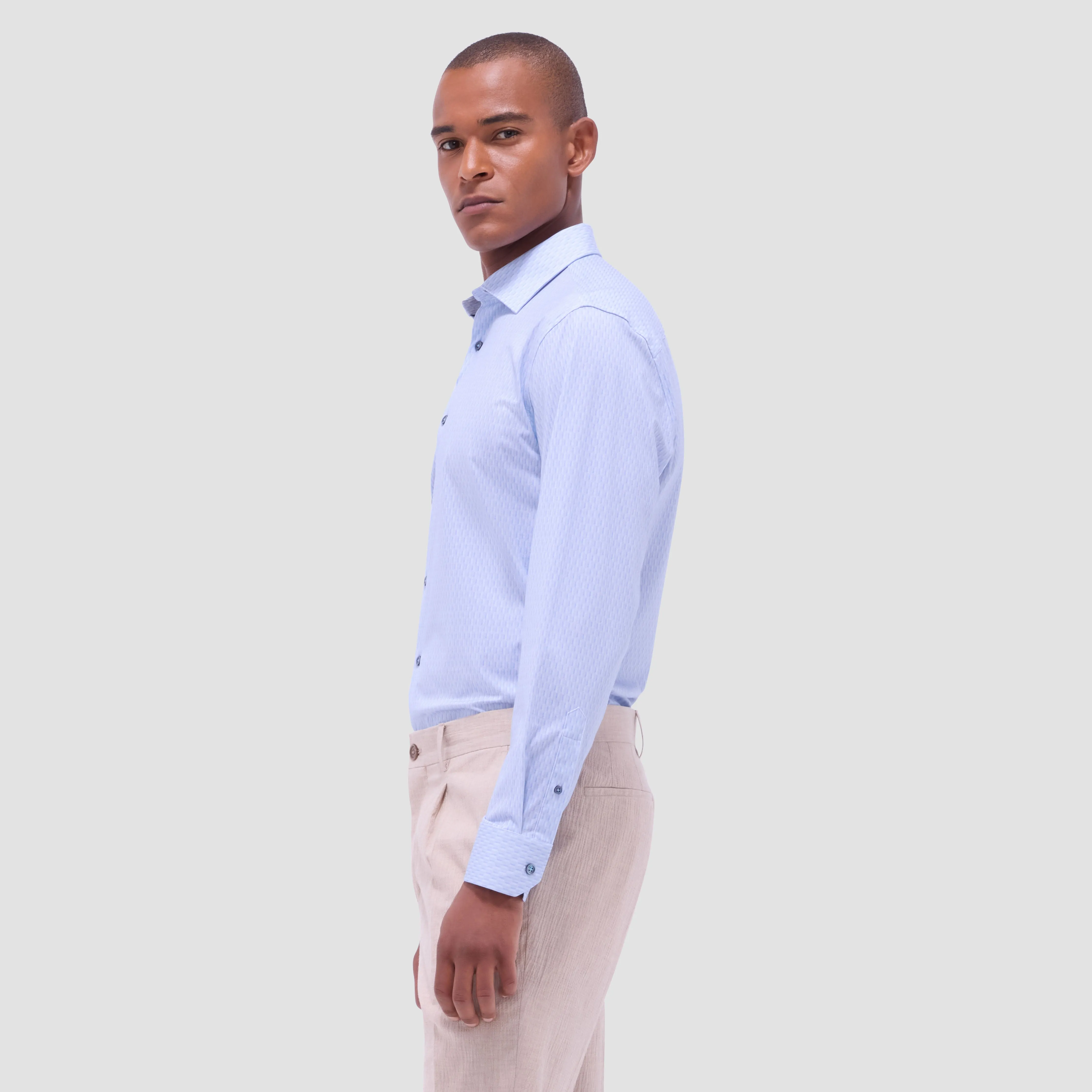 James Honeycomb OoohCotton Shirt sold by Bugatchi product image thumbnail 3