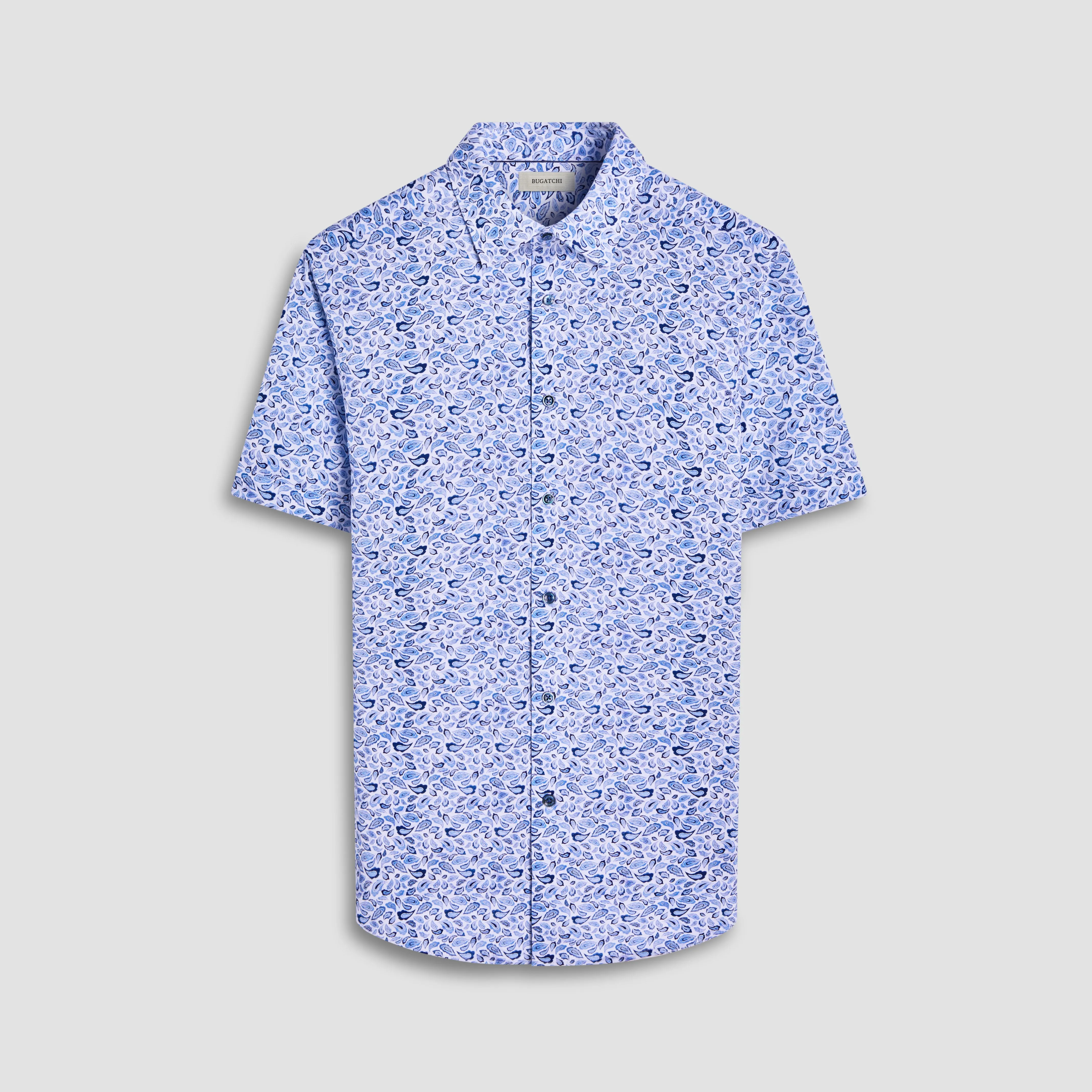 Miles Paisley OoohCotton Short-Sleeve Shirt sold by Bugatchi