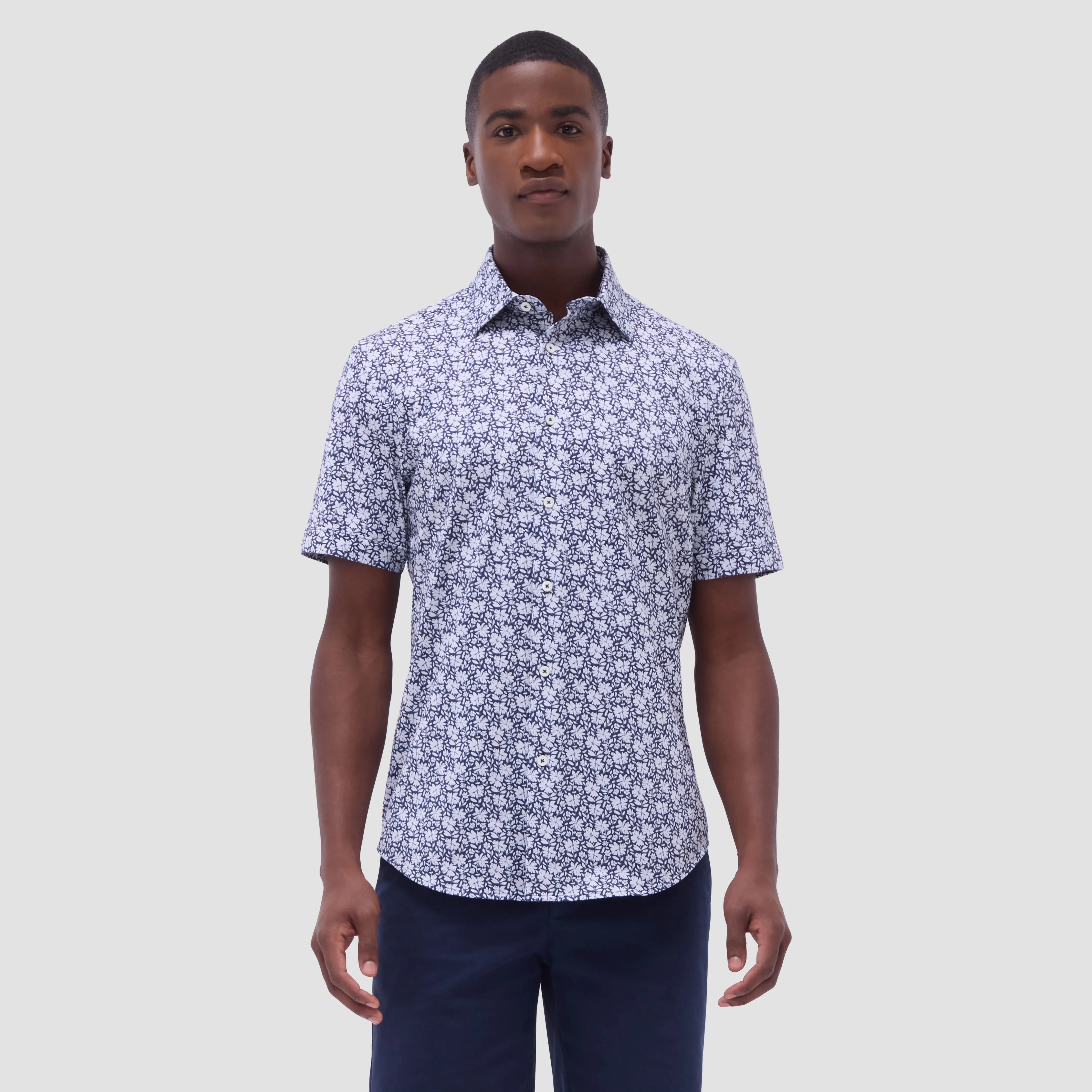Miles Floral OoohCotton Short-Sleeve Shirt sold by Bugatchi product image thumbnail 2