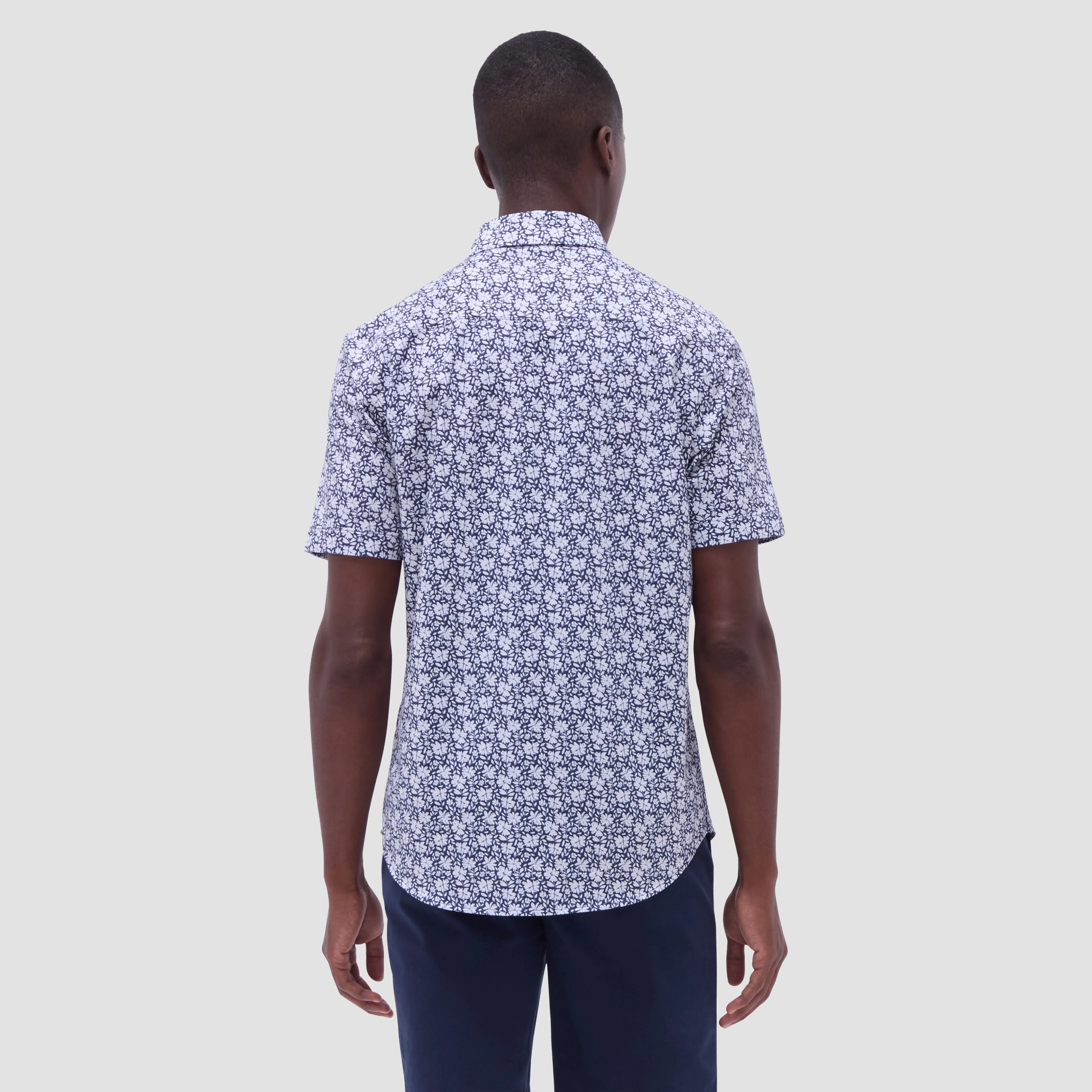 Miles Floral OoohCotton Short-Sleeve Shirt sold by Bugatchi product image thumbnail 4