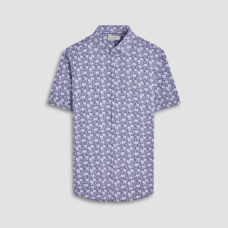 Miles Floral OoohCotton Short-Sleeve Shirt sold by Bugatchi
