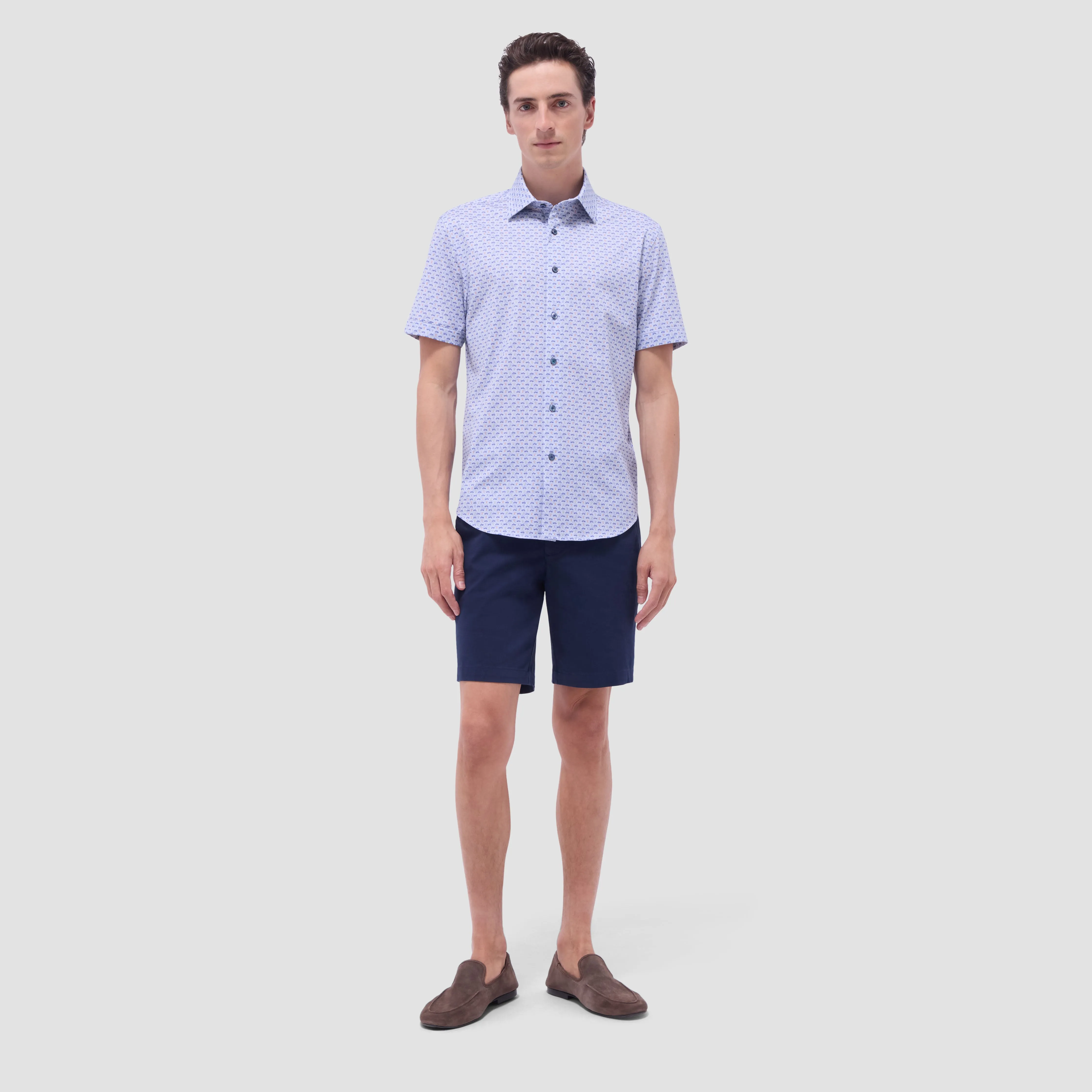 Miles Motorcycle OoohCotton Short-Sleeve Shirt sold by Bugatchi product image thumbnail 5