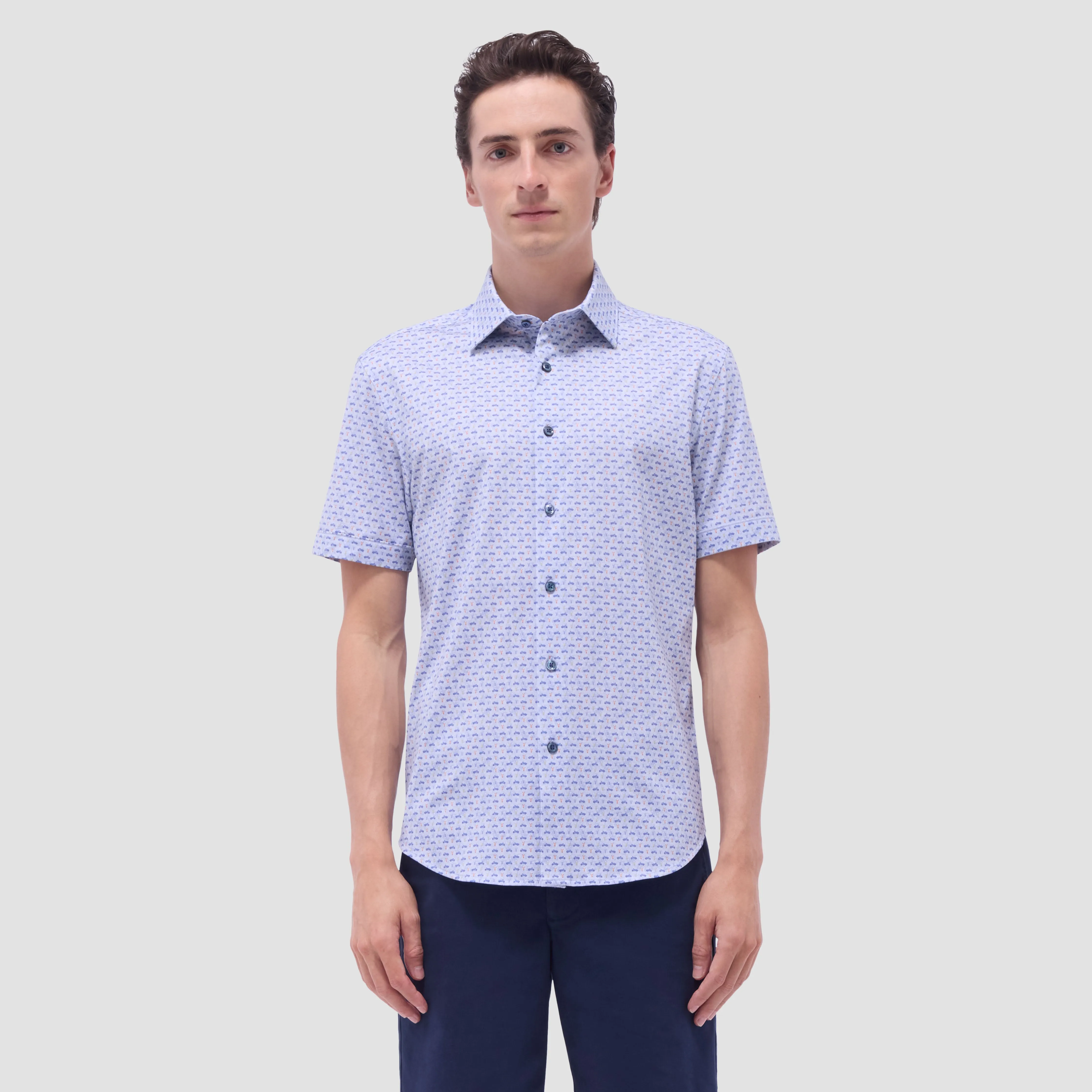 Miles Motorcycle OoohCotton Short-Sleeve Shirt sold by Bugatchi product image thumbnail 2