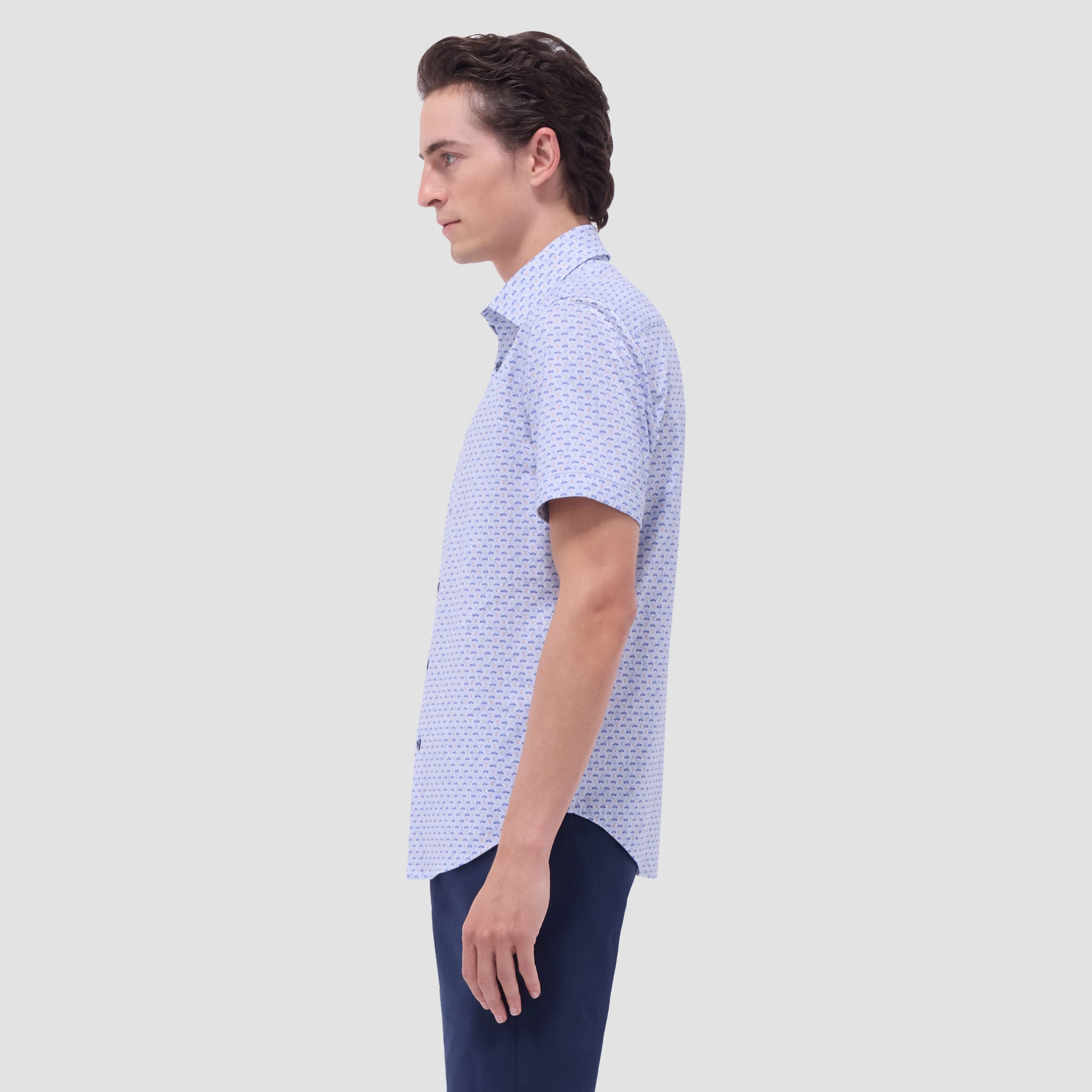 Miles Motorcycle OoohCotton Short-Sleeve Shirt sold by Bugatchi product image thumbnail 3