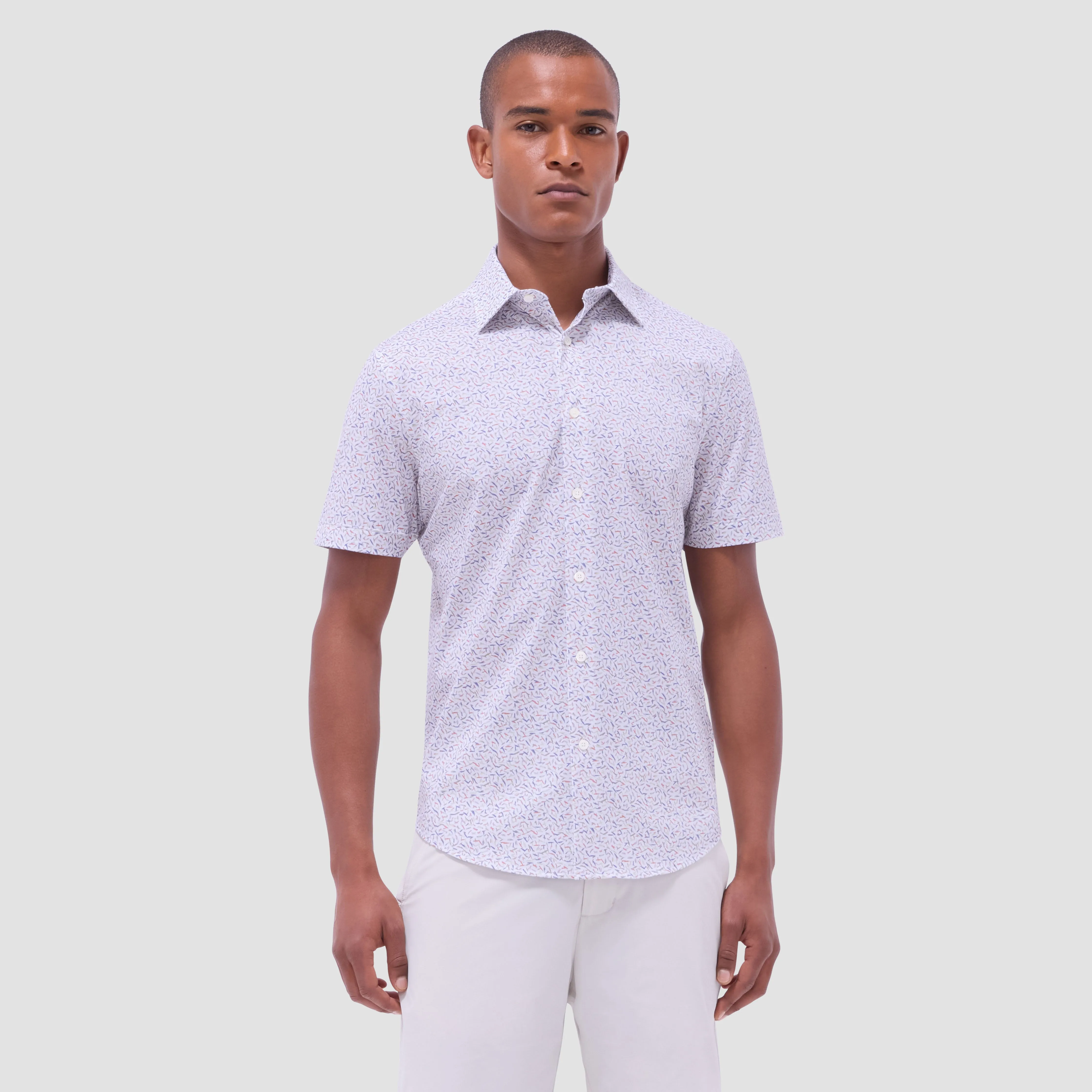 Miles Abstract OoohCotton Short-Sleeve Shirt sold by Bugatchi product image thumbnail 2