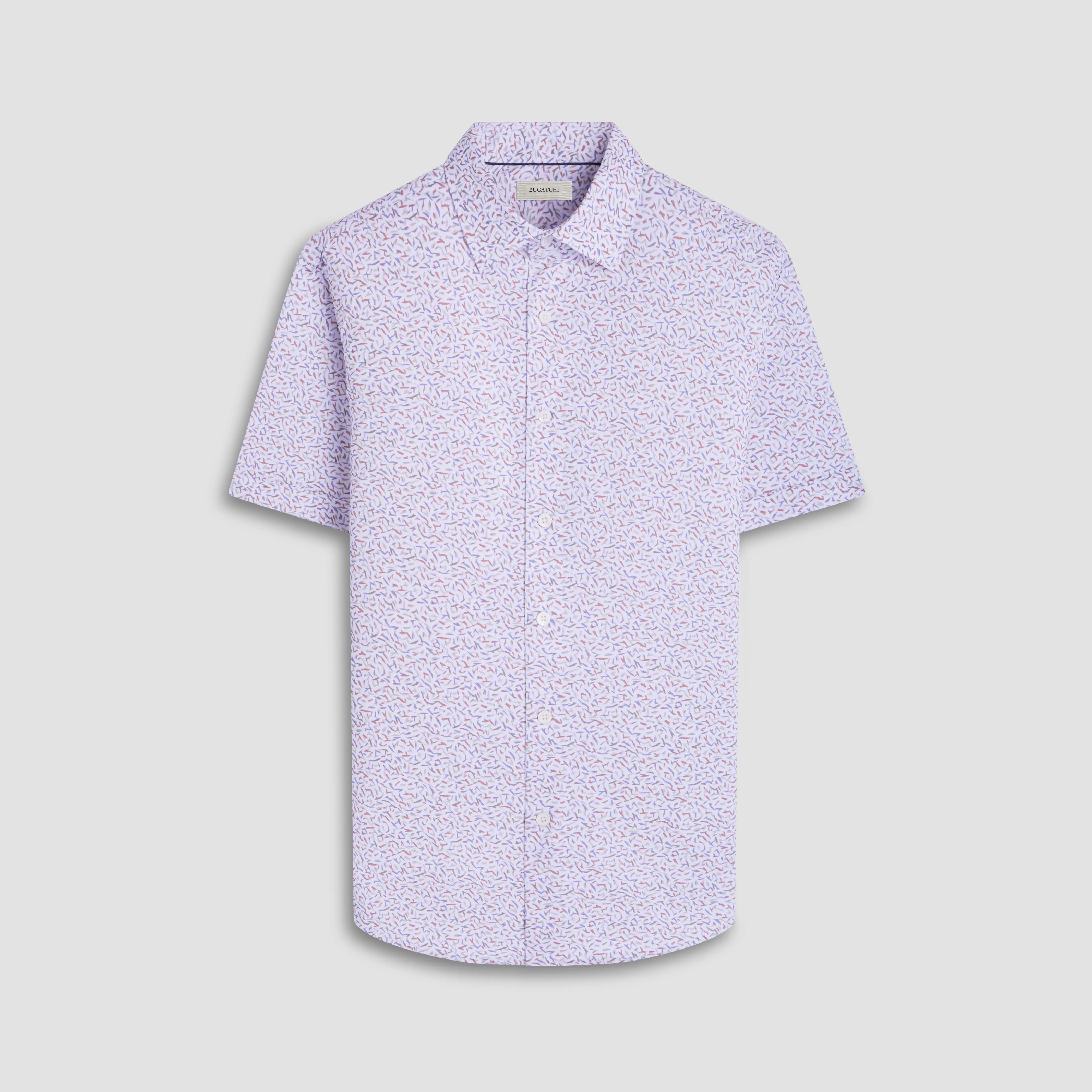 Miles Abstract OoohCotton Short-Sleeve Shirt sold by Bugatchi
