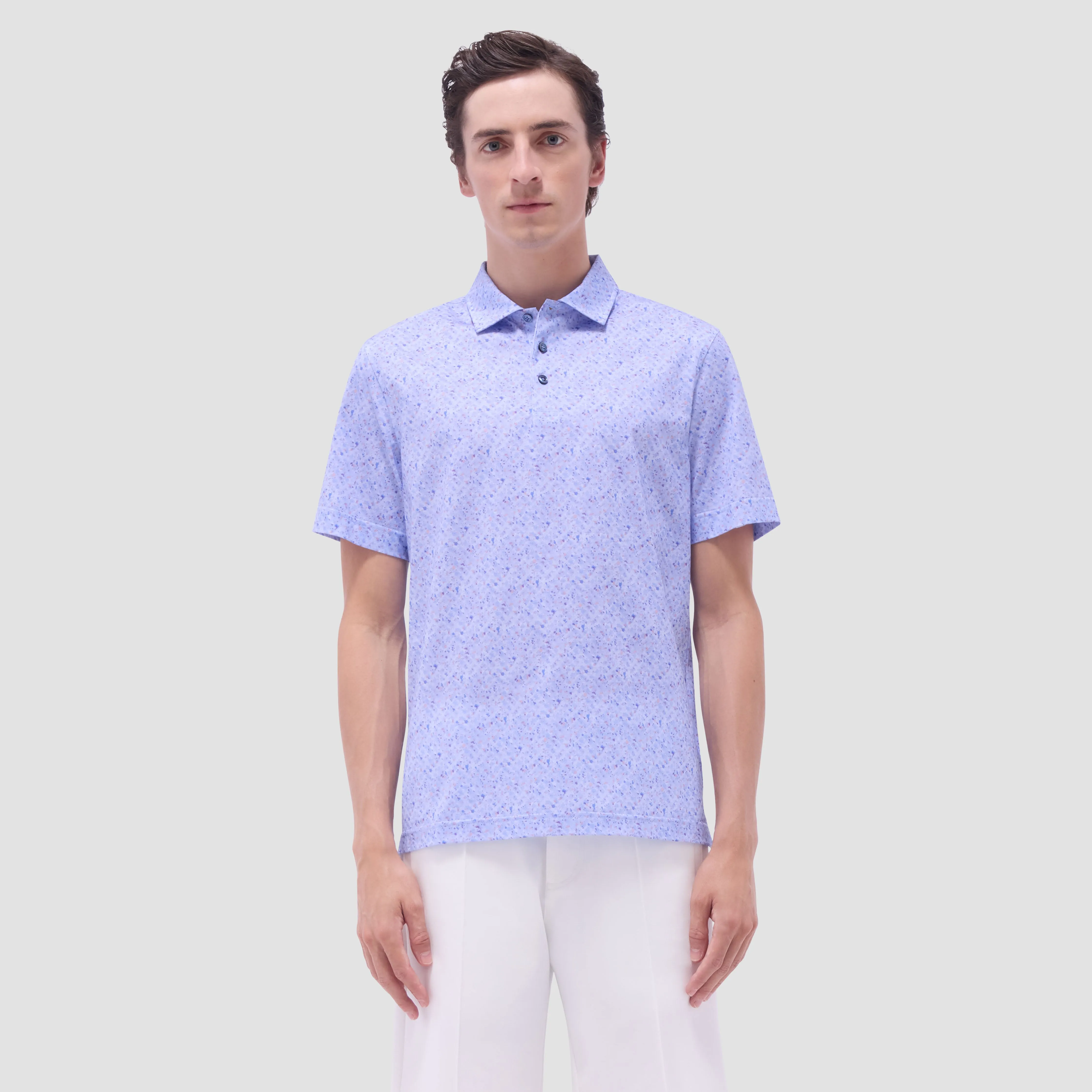 Victor Splatter Print OoohCotton Polo Shirt sold by Bugatchi product image thumbnail 2