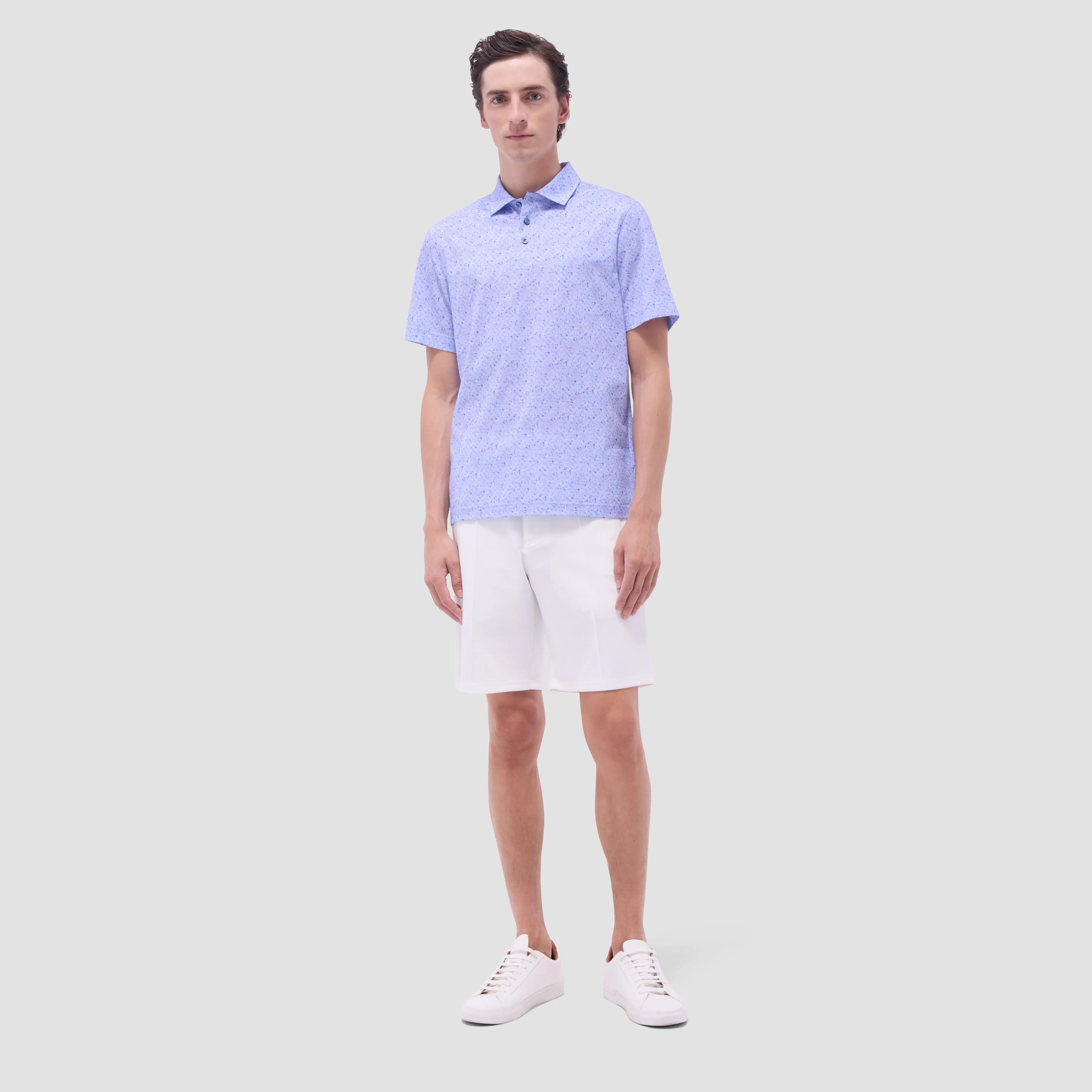 Victor Splatter Print OoohCotton Polo Shirt sold by Bugatchi product image thumbnail 5