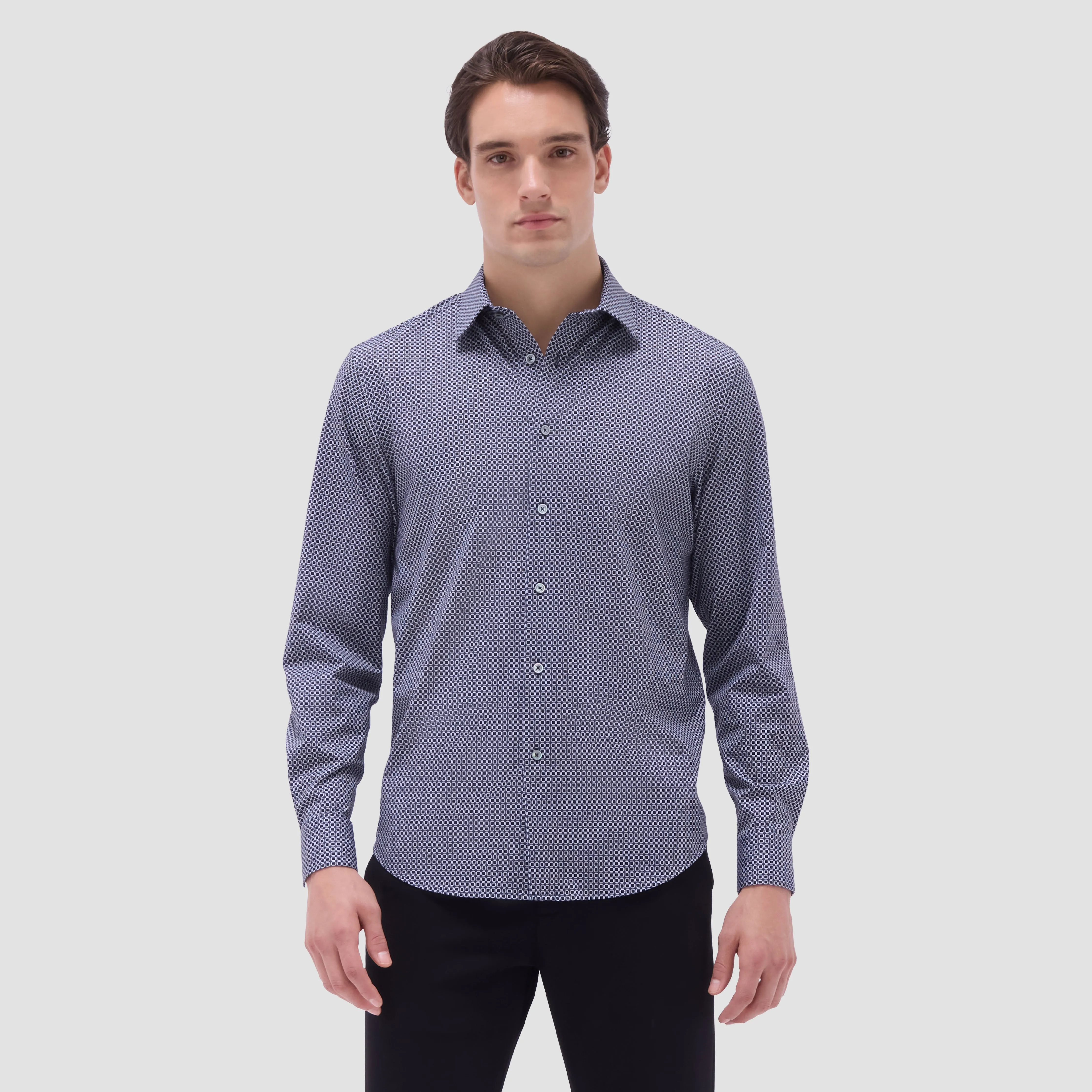 James Geometric OoohCotton Shirt sold by Bugatchi product image thumbnail 2