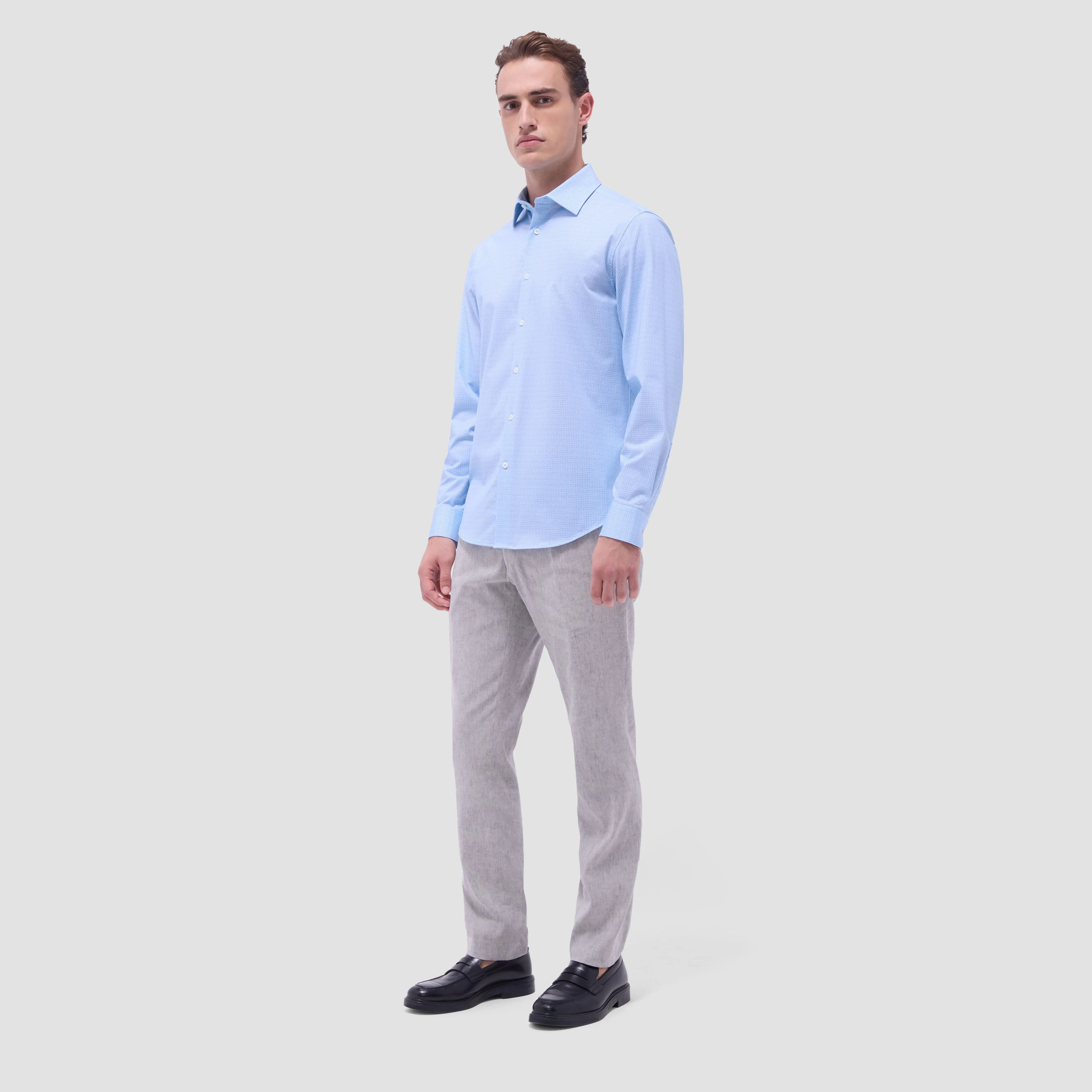James Mini Check OoohCotton Shirt sold by Bugatchi product image thumbnail 5