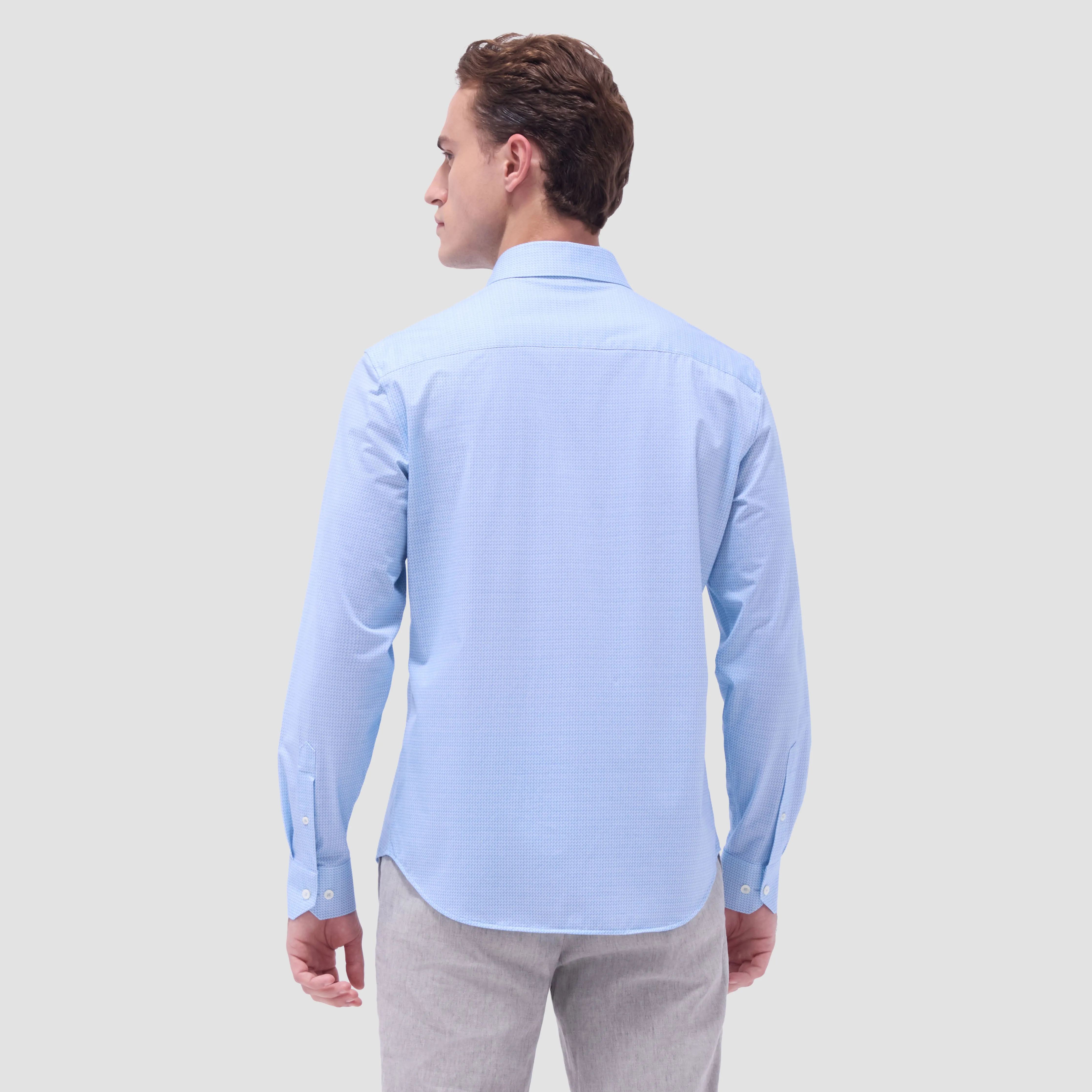 James Mini Check OoohCotton Shirt sold by Bugatchi product image thumbnail 4