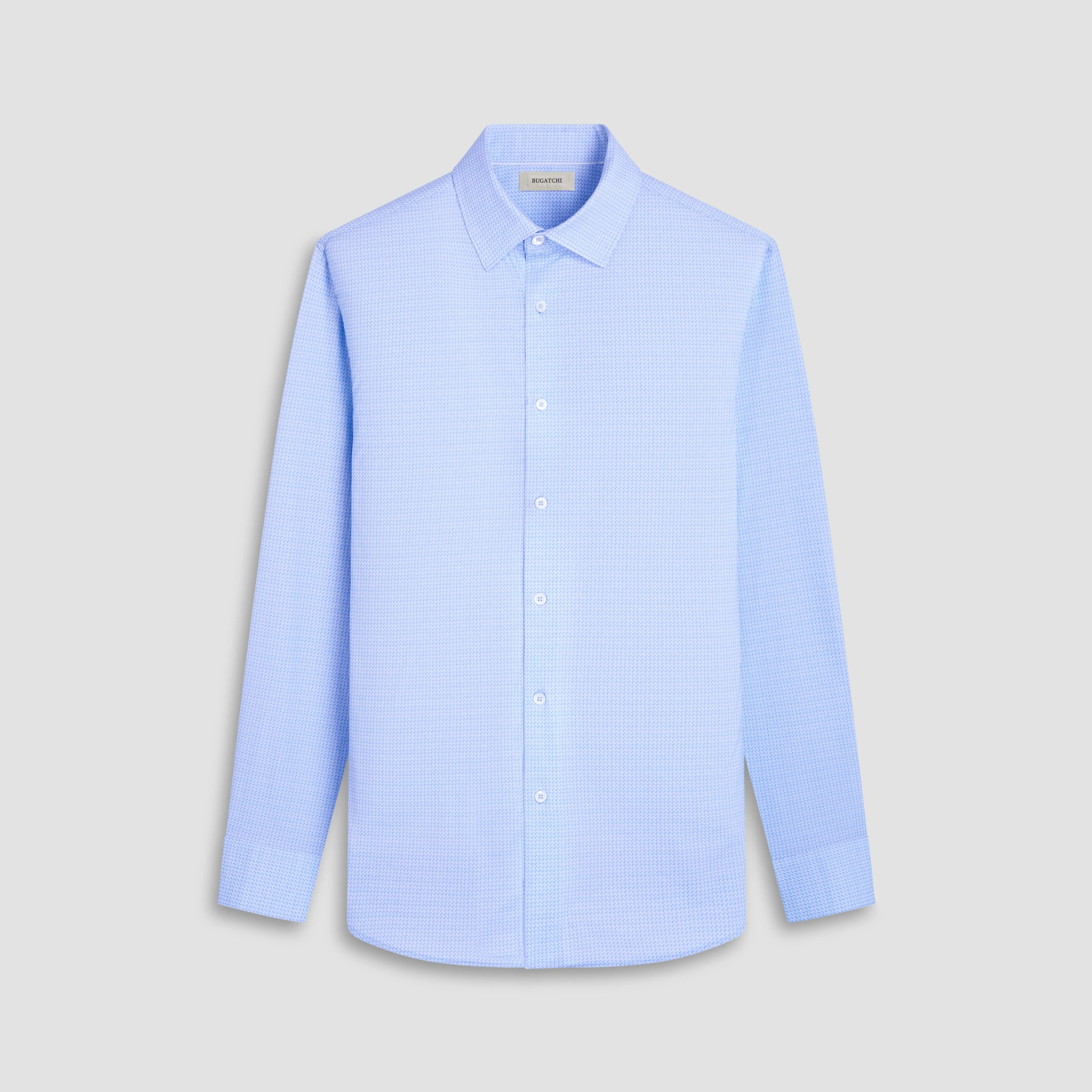 James Mini Check OoohCotton Shirt sold by Bugatchi