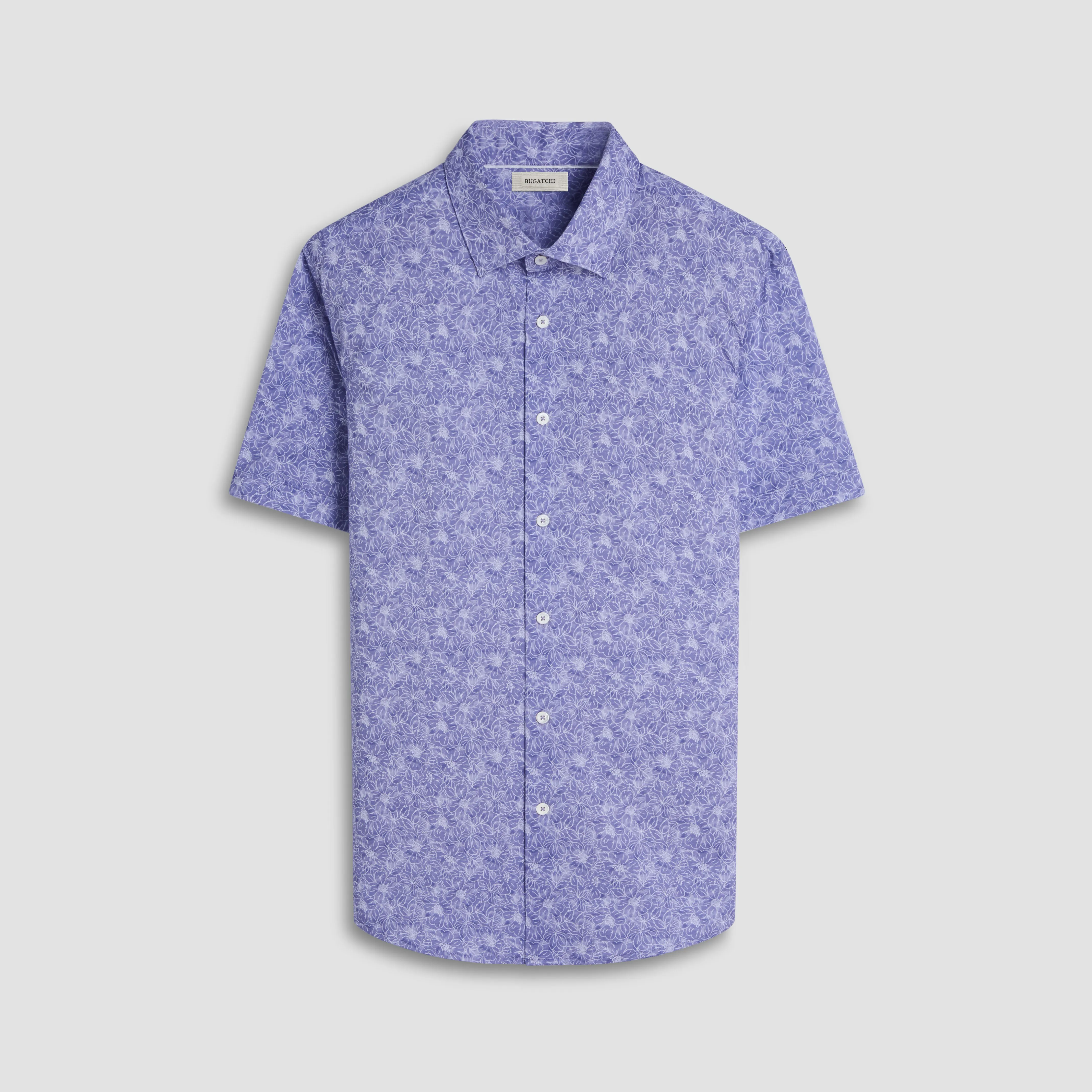 Miles Floral OoohCotton Short-Sleeve Shirt sold by Bugatchi
