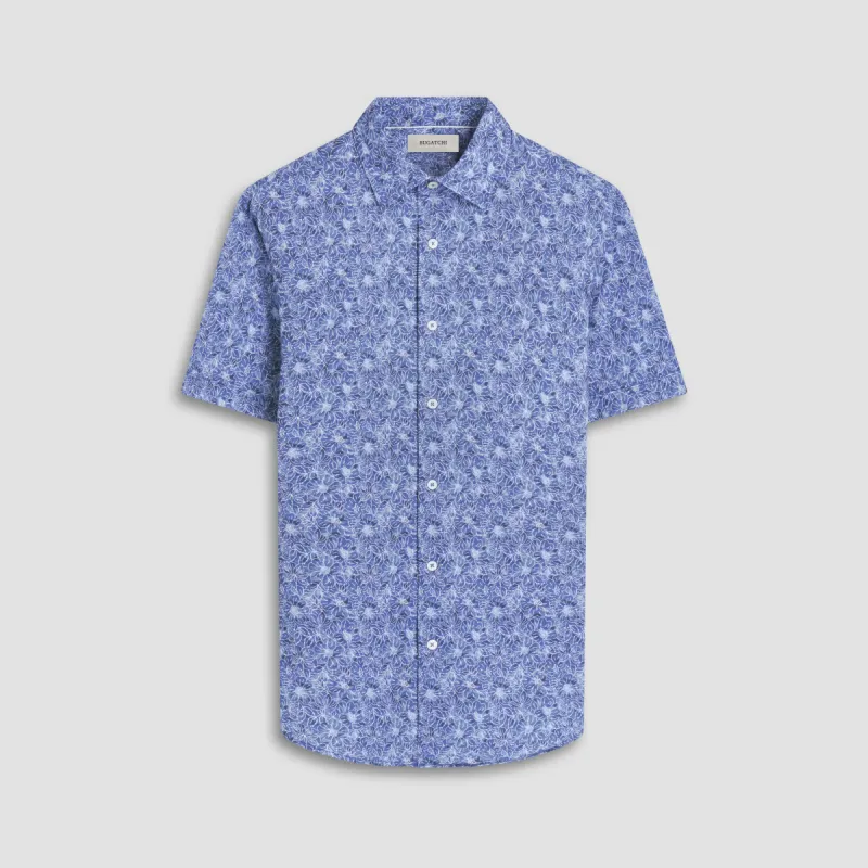Miles Floral OoohCotton Short-Sleeve Shirt sold by Bugatchi