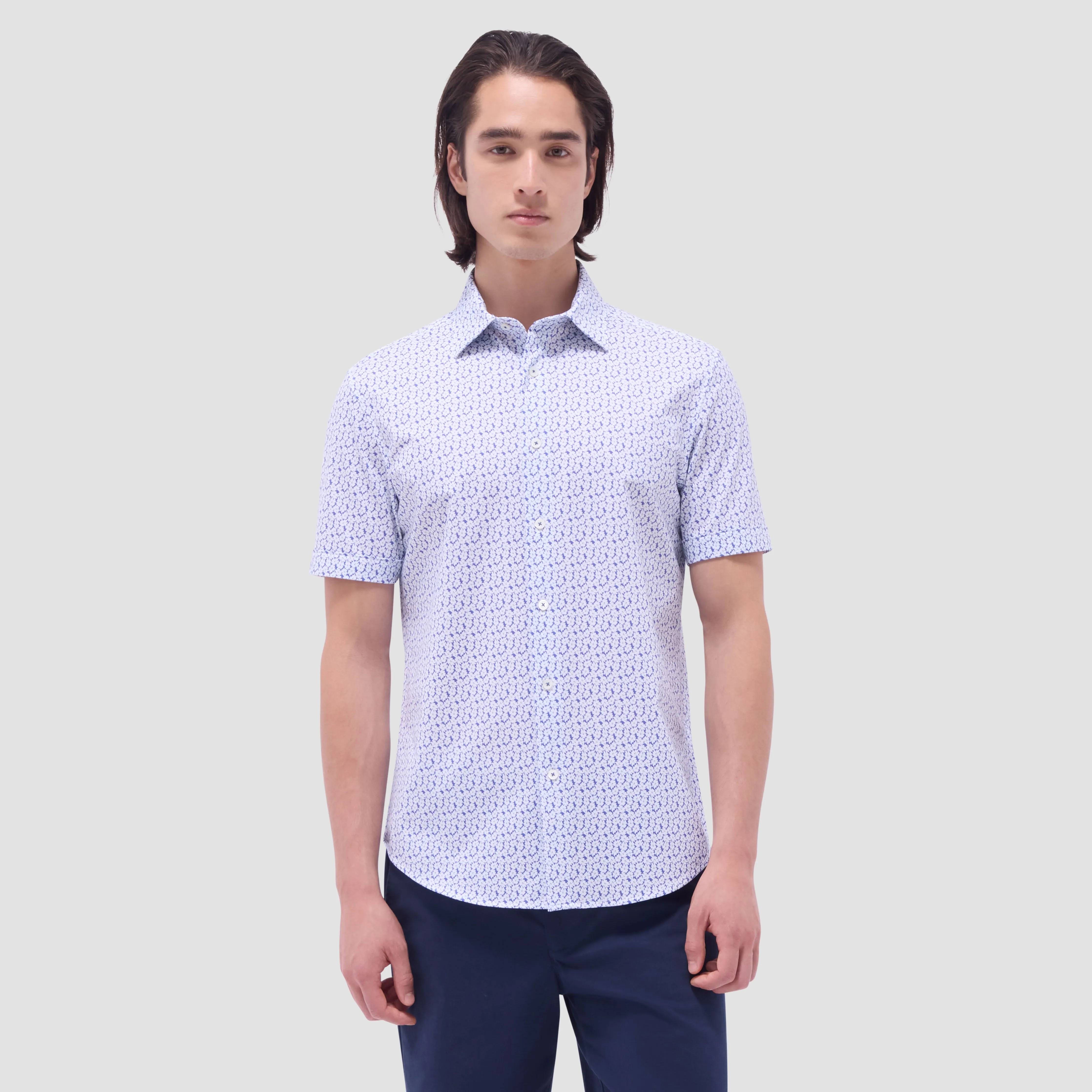 Miles Floral OoohCotton Short-Sleeve Shirt sold by Bugatchi product image thumbnail 2