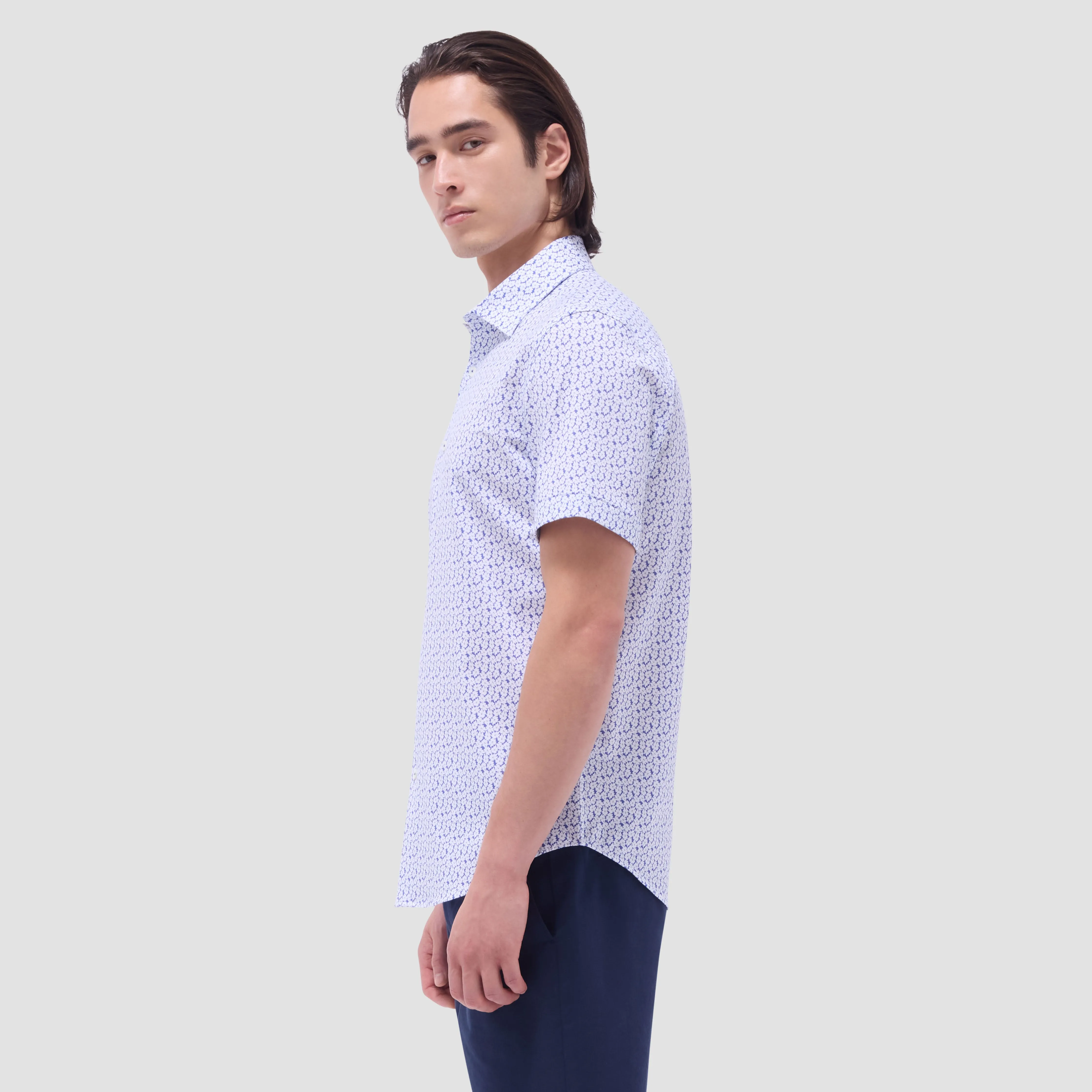 Miles Floral OoohCotton Short-Sleeve Shirt sold by Bugatchi product image thumbnail 3