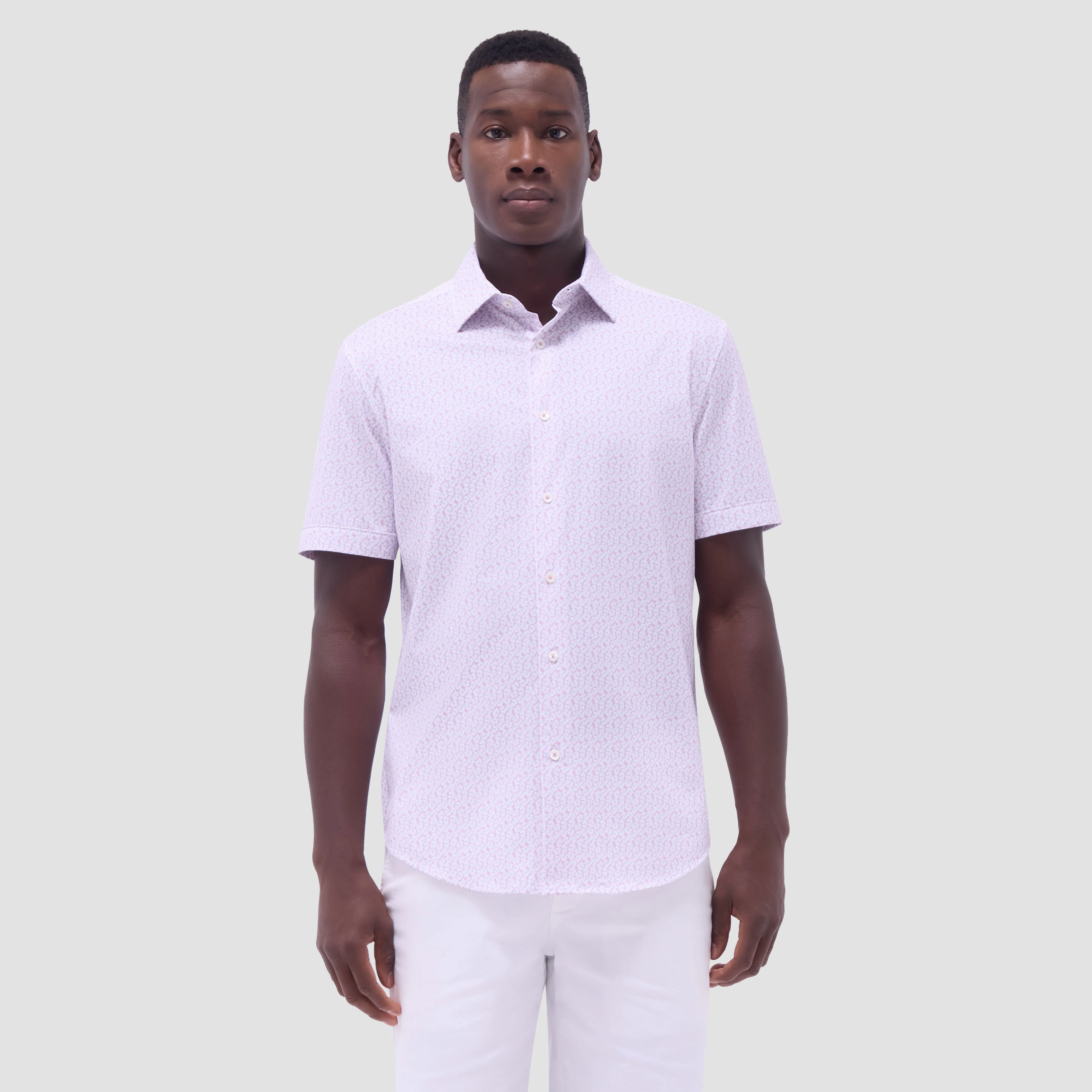 Miles Floral OoohCotton Short-Sleeve Shirt sold by Bugatchi product image thumbnail 2