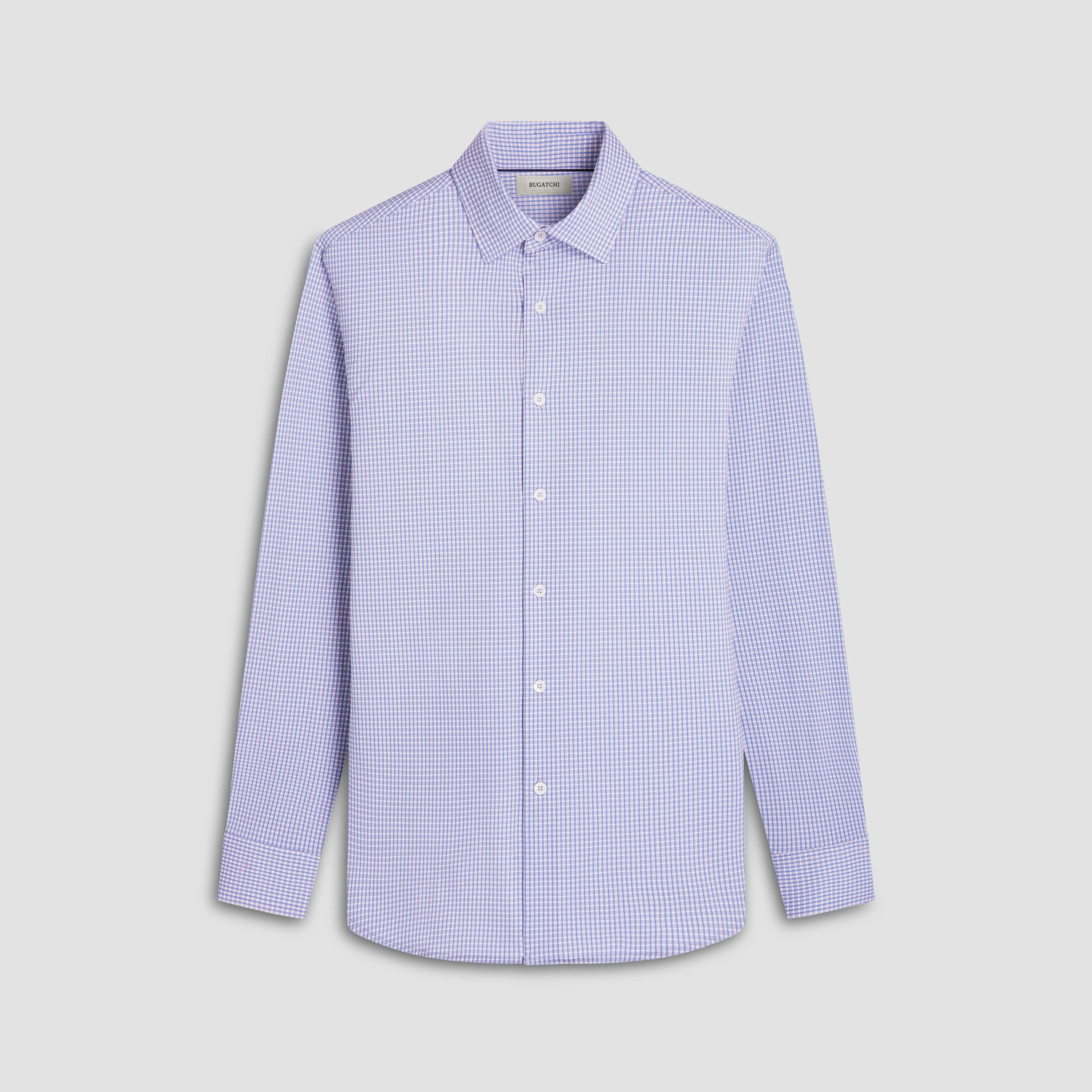 James Mini Check OoohCotton Shirt sold by Bugatchi