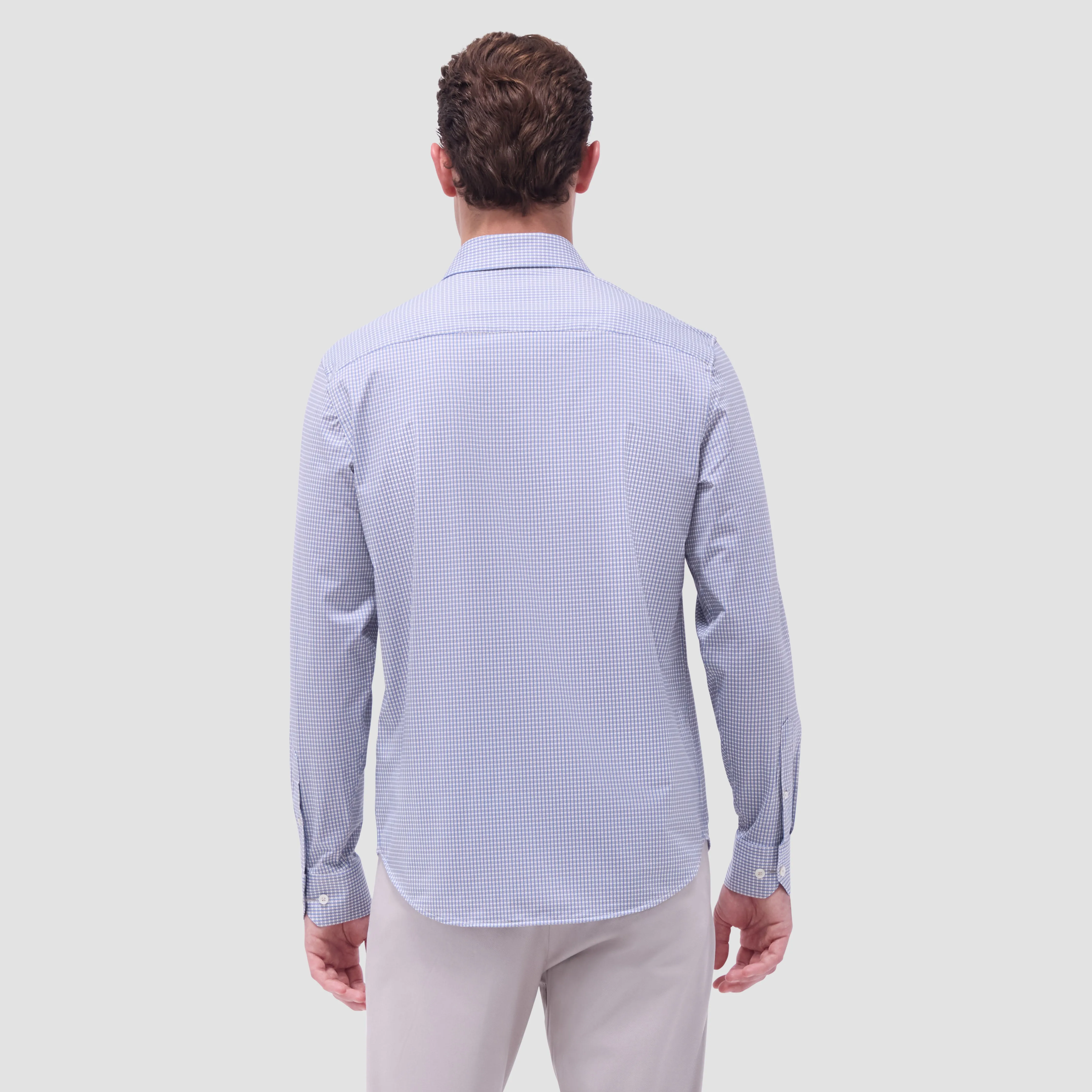 James Mini Check OoohCotton Shirt sold by Bugatchi product image thumbnail 4